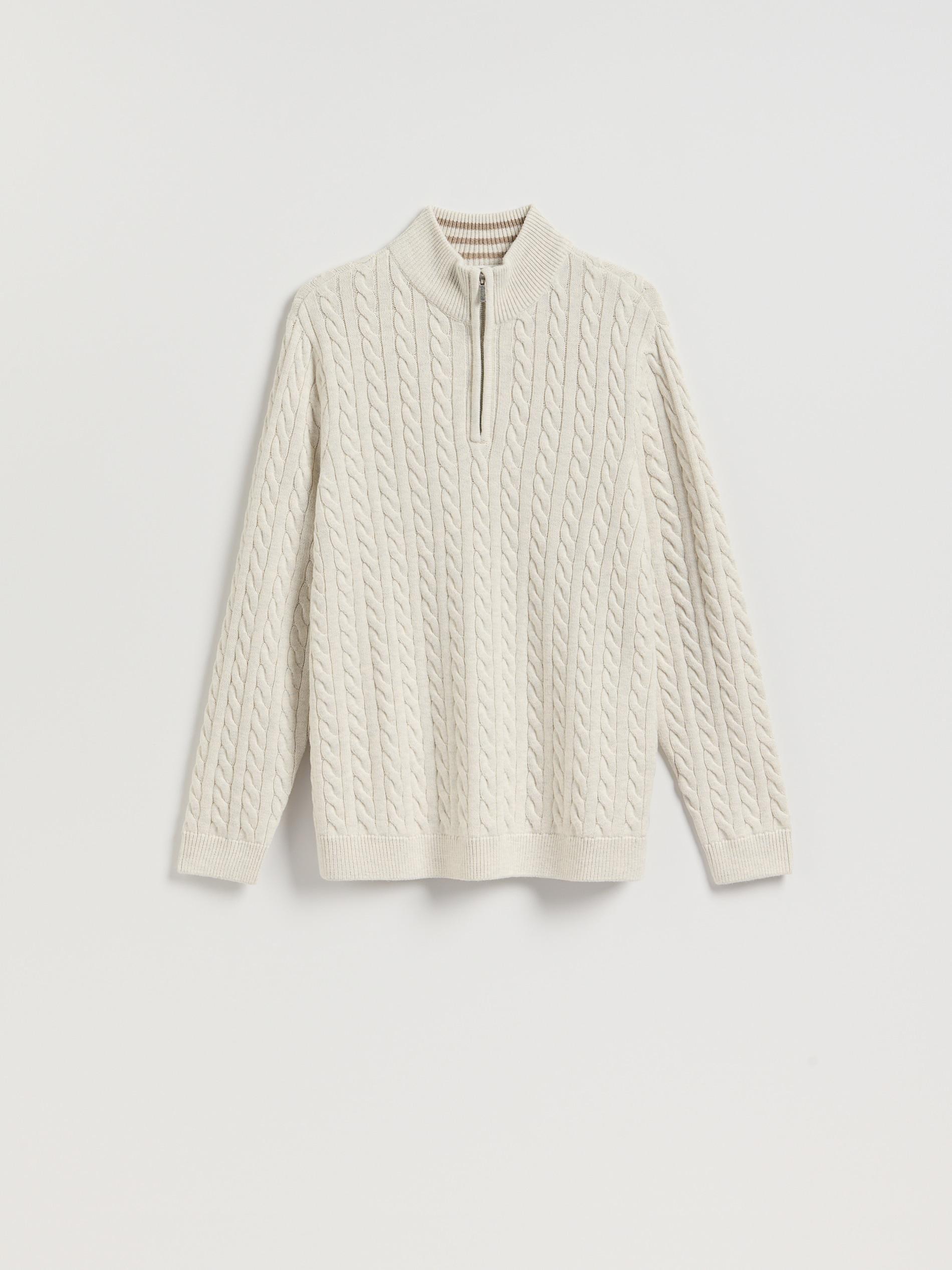 Cream Wool-Blend Jumper, Ivory, large image number 4