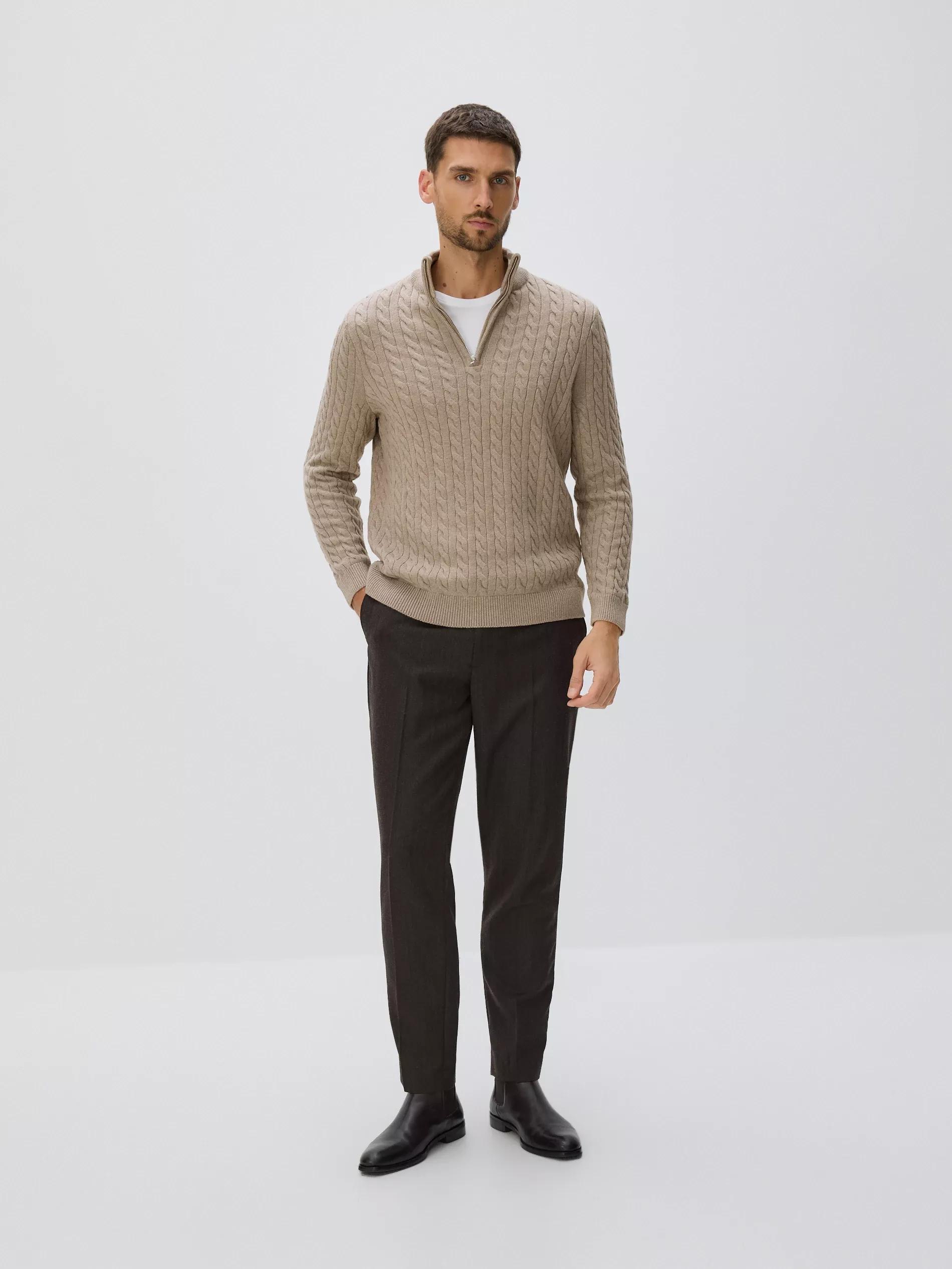 Beige Wool-Blend Jumper, Beige, large image number 0