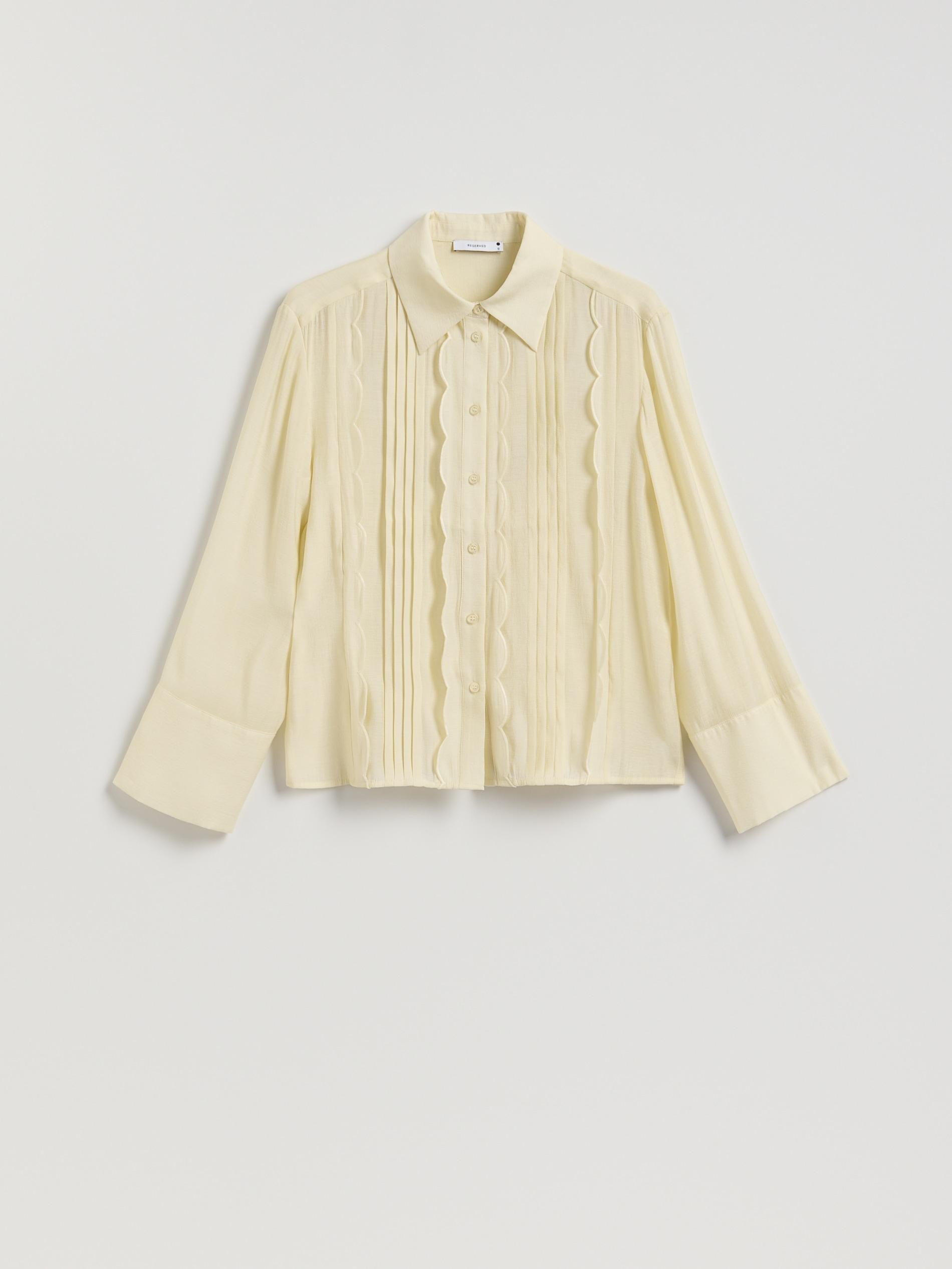 Cream Shirt With Decorative Details, Ivory, large image number 4