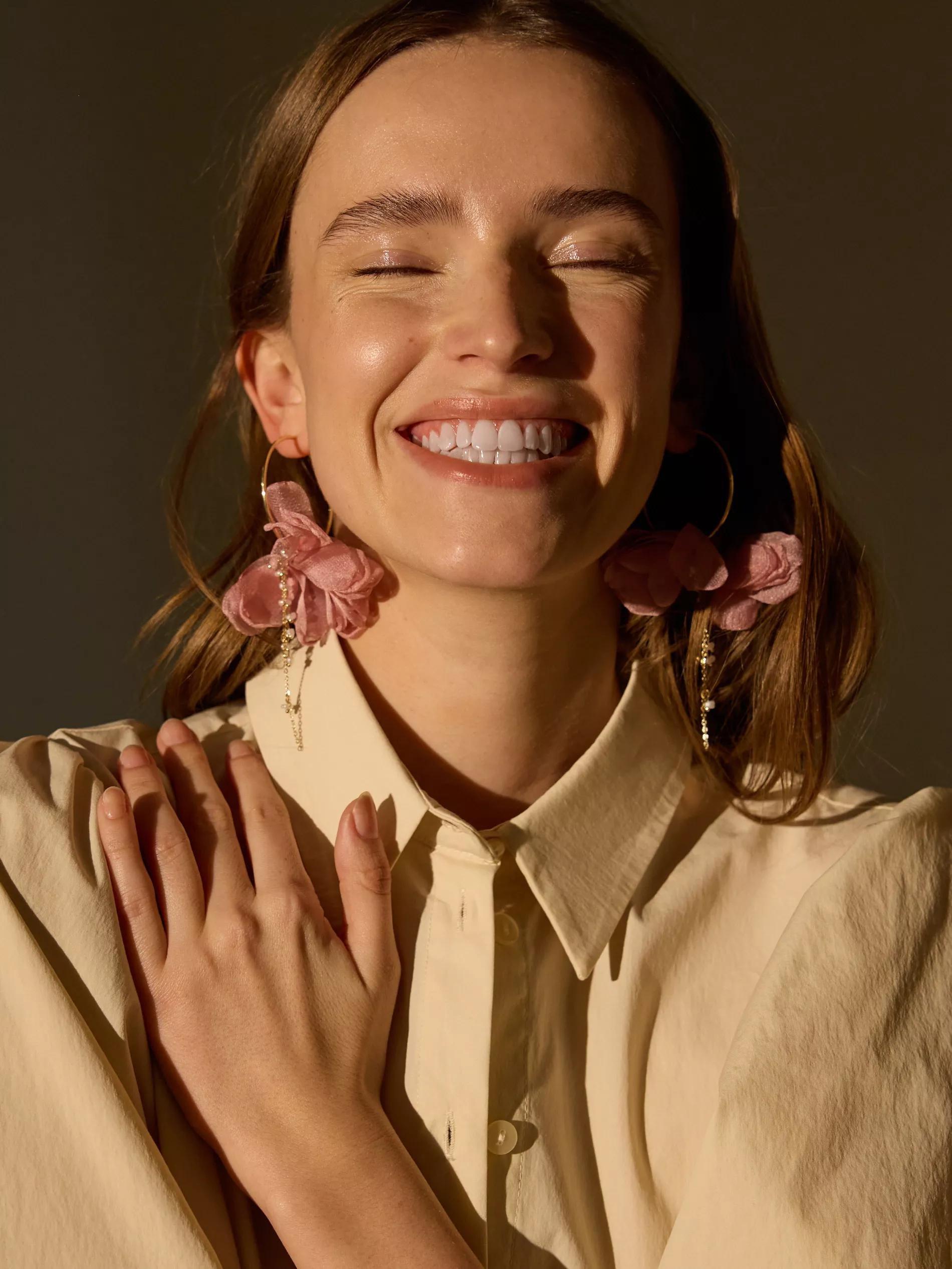 Pink Chandelier Earrings, Multicolor, large image number 0