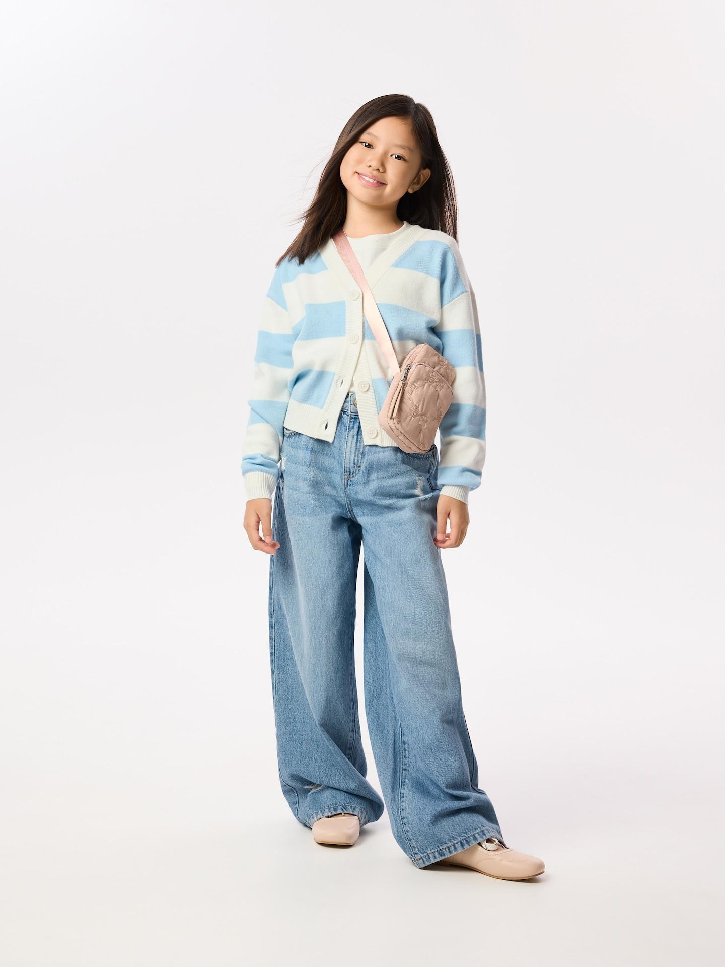 Blue Viscose Blend Cardigan, Blue, large image number 0