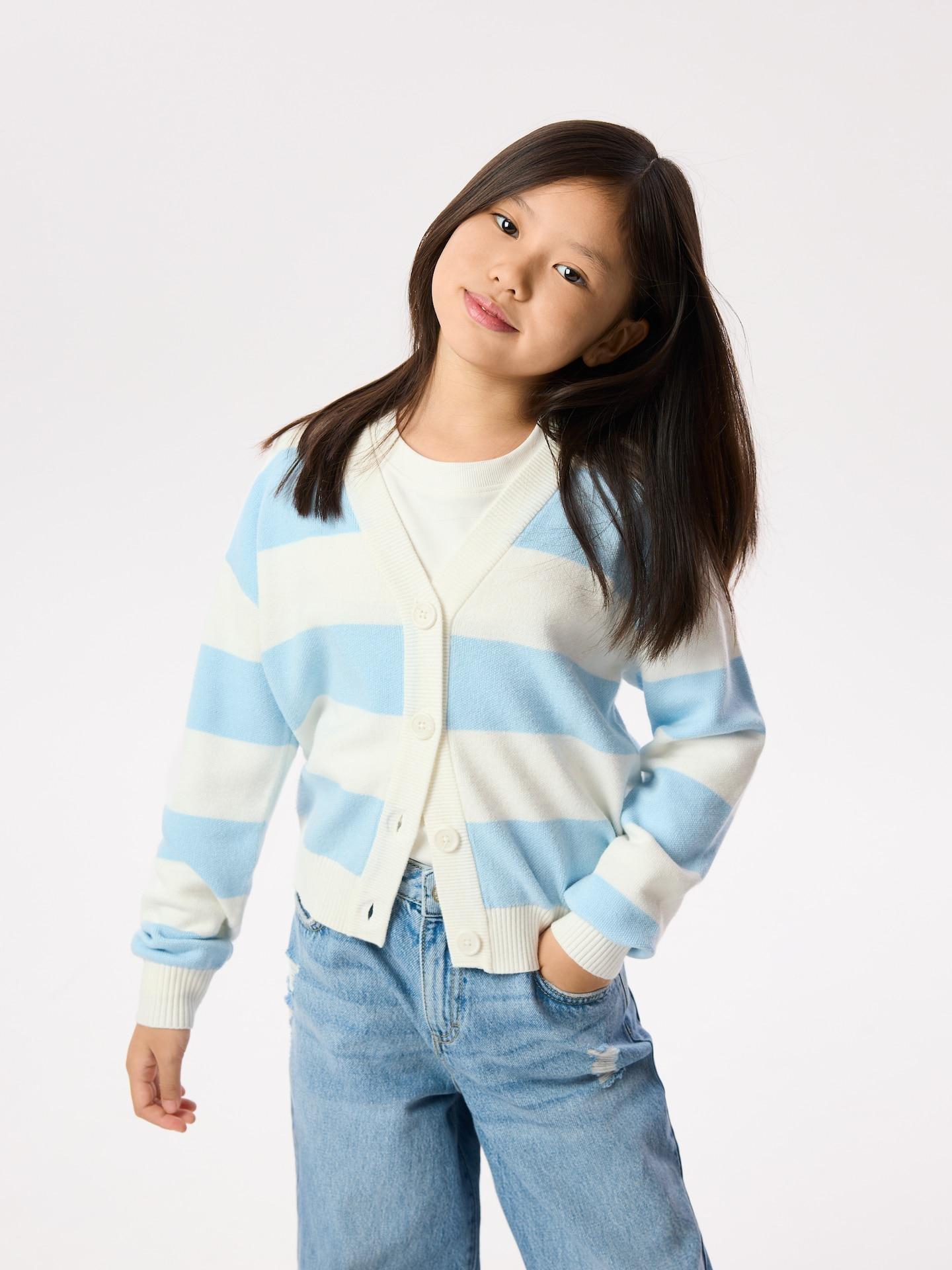 Blue Viscose Blend Cardigan, Blue, medium