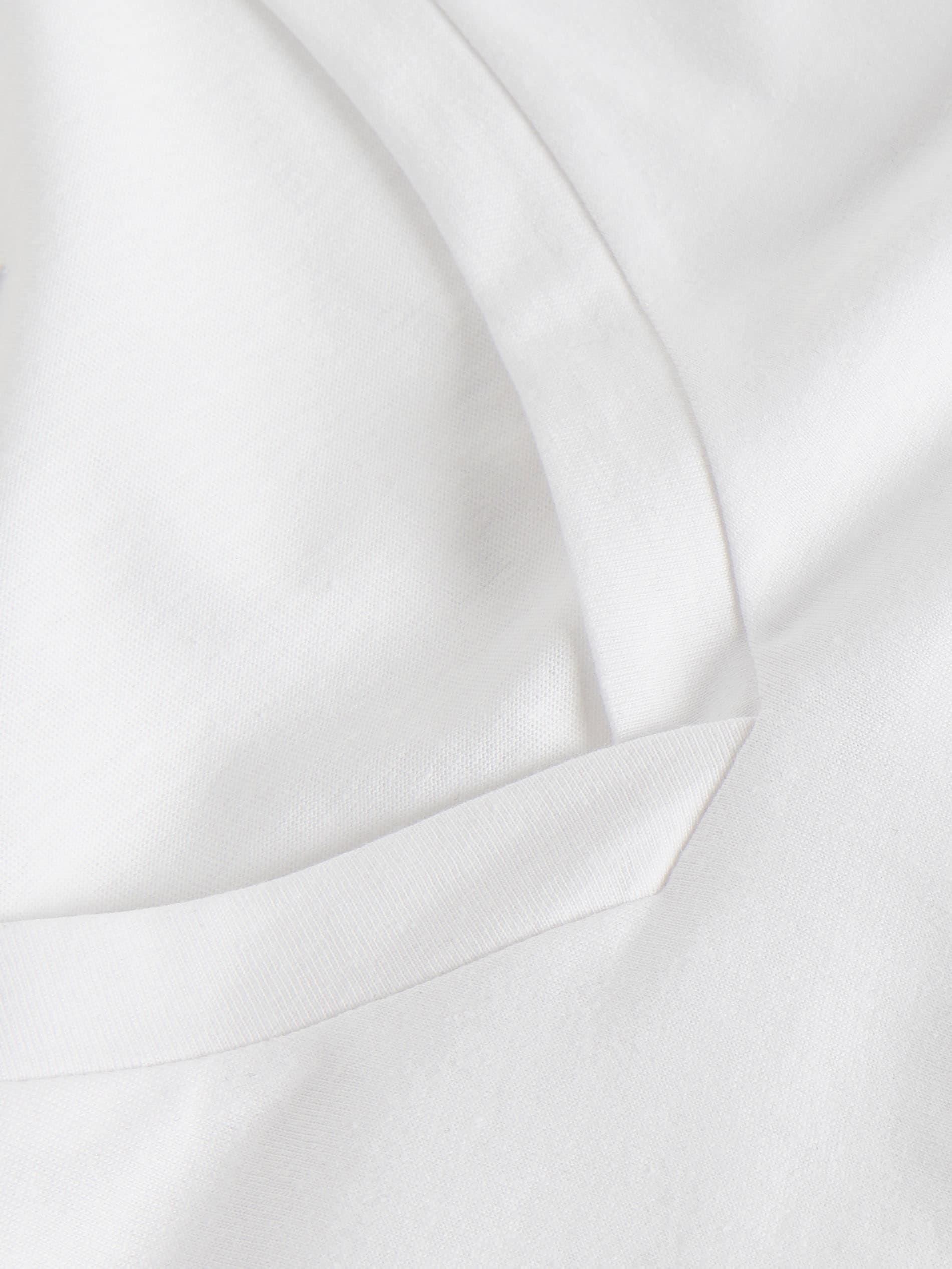 White Plain V-Neck T-Shirt, Women, , large image number 4