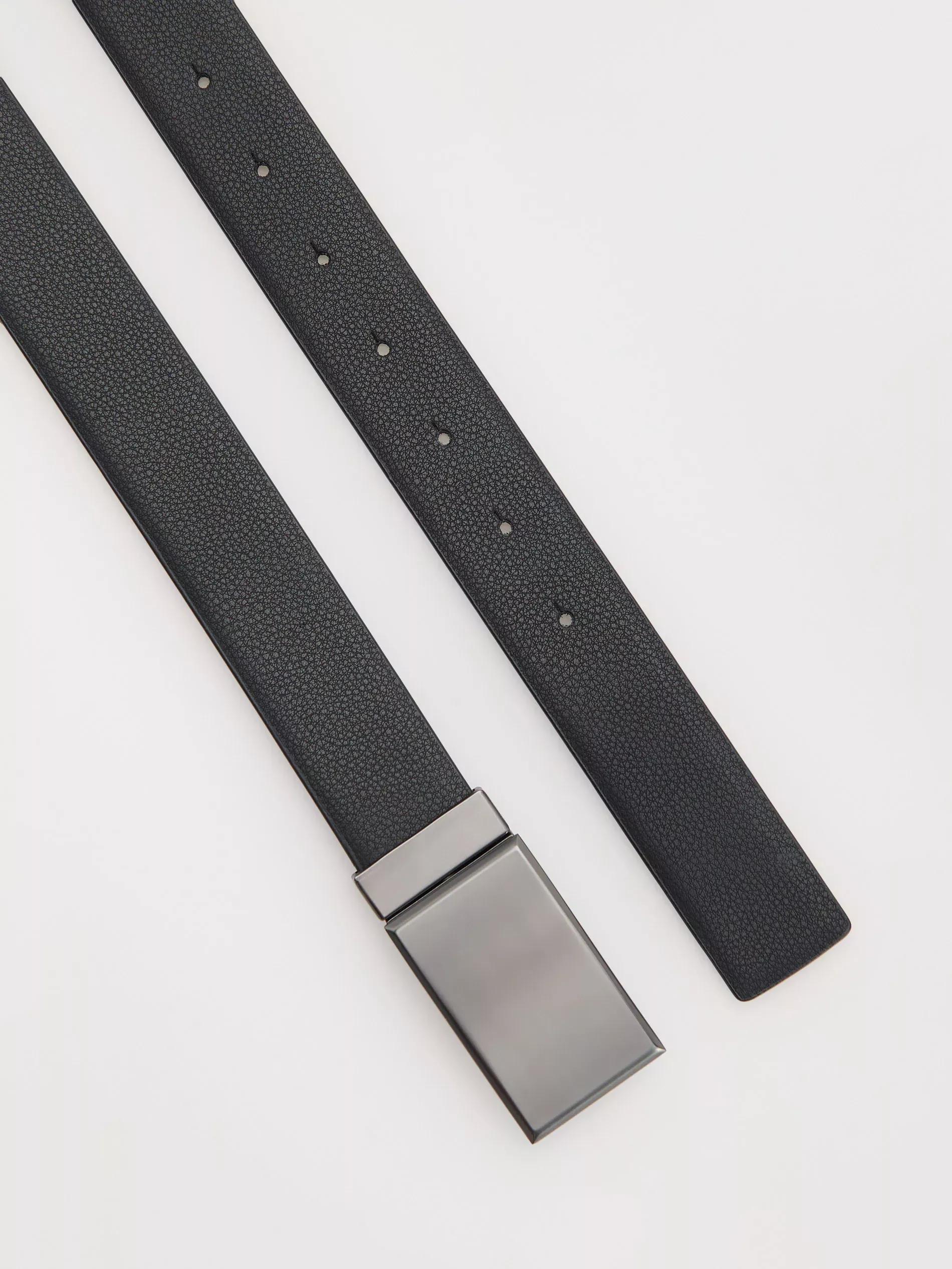 Black Combined Materials Belt, , large image number 1