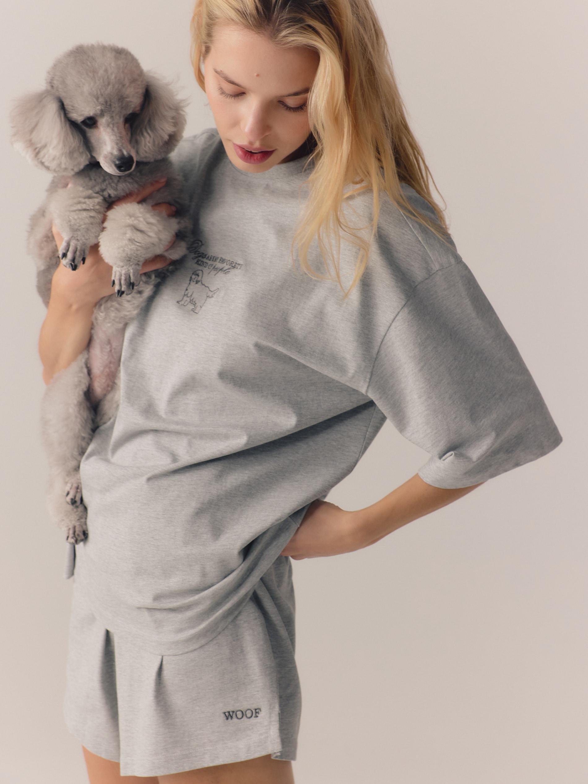 Grey Two-Piece Pajamas With High Cotton Content, Light grey, large image number 0