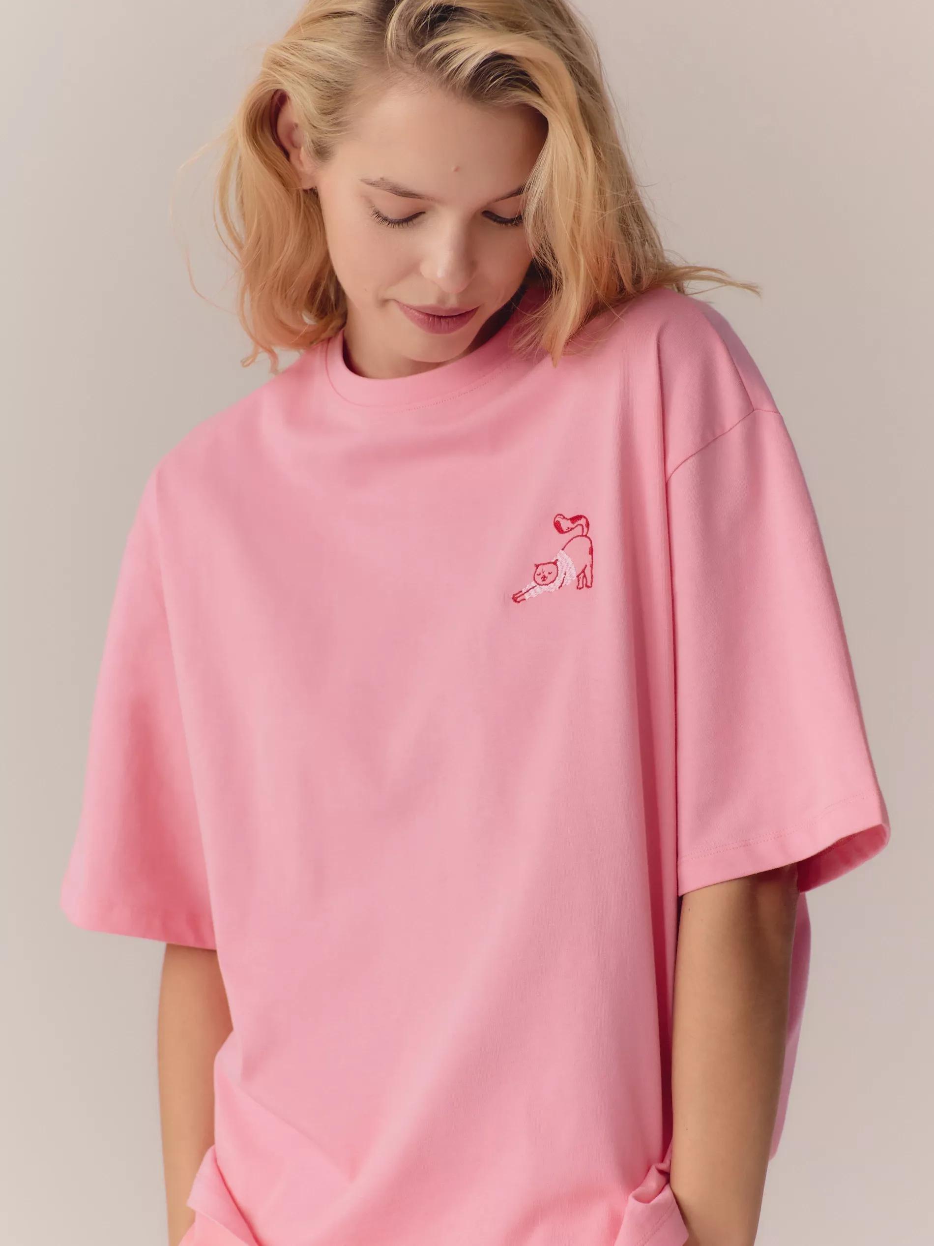 Pink Two-Piece Pajamas With High Cotton Content, , large image number 2
