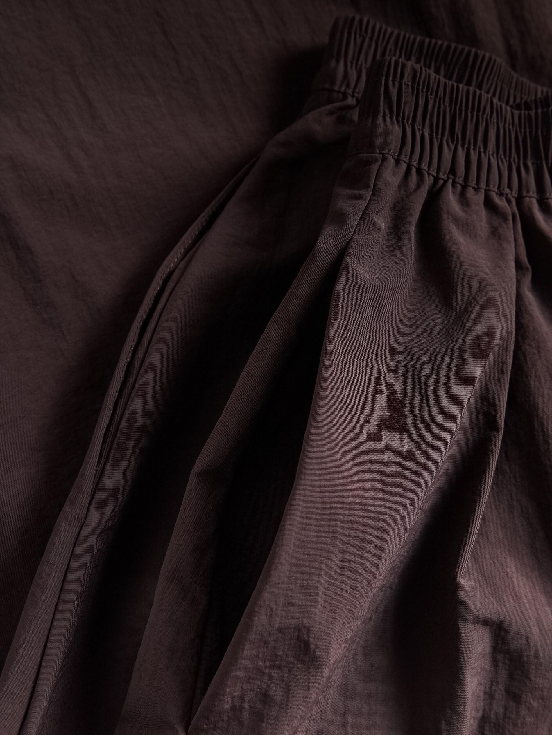 Brown Midi Skirt With Pleats, Brown, large image number 5