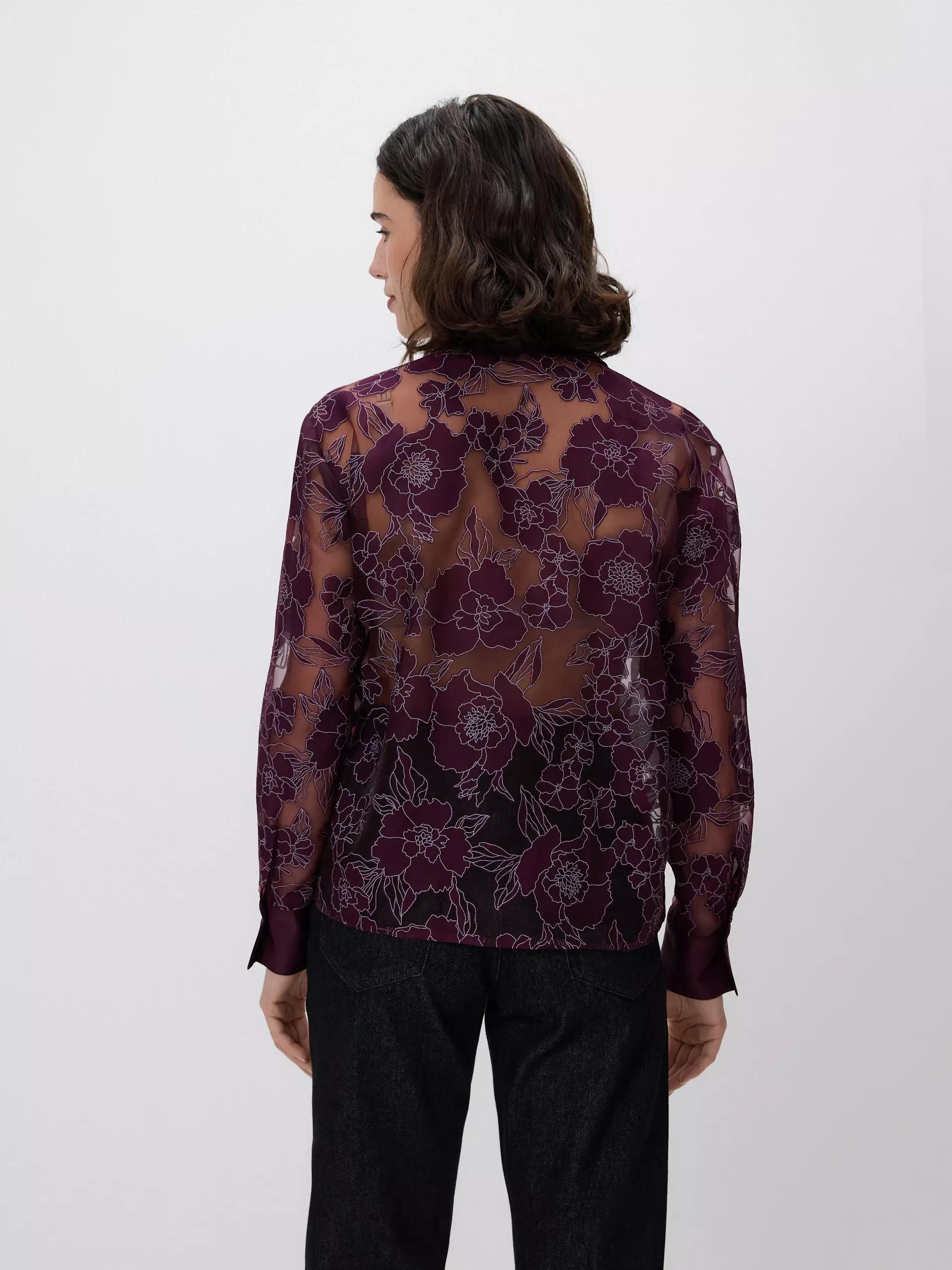 Purple Viscose Rich Shirt, Purple, large image number 4