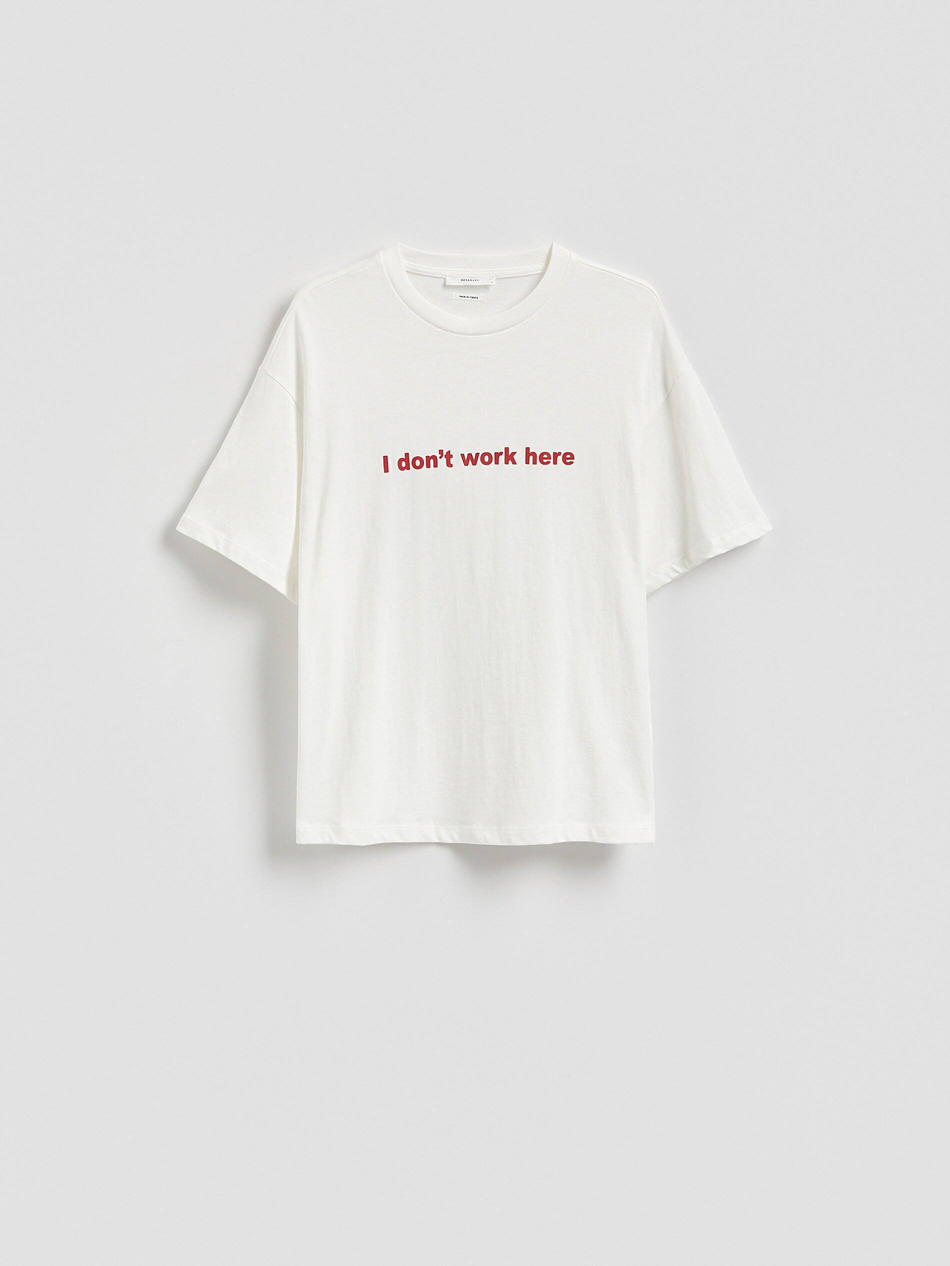 White Cotton T-Shirt, White, large image number 0