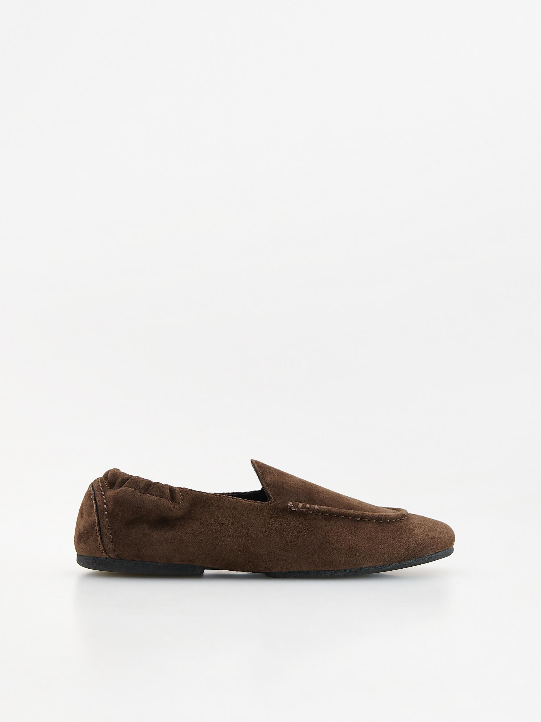 Brown Sheepskin Loafers, Brown, large image number 0