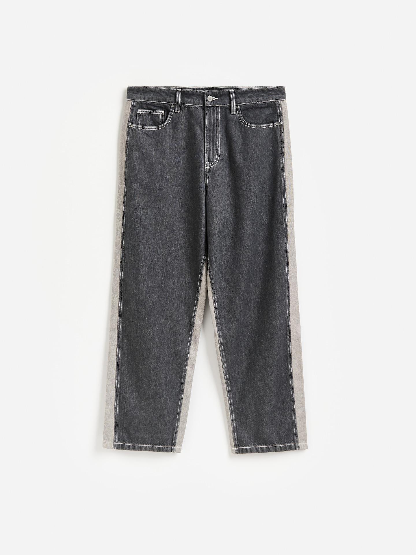Grey Baggy Tapered Jeans, Grey, large image number 3