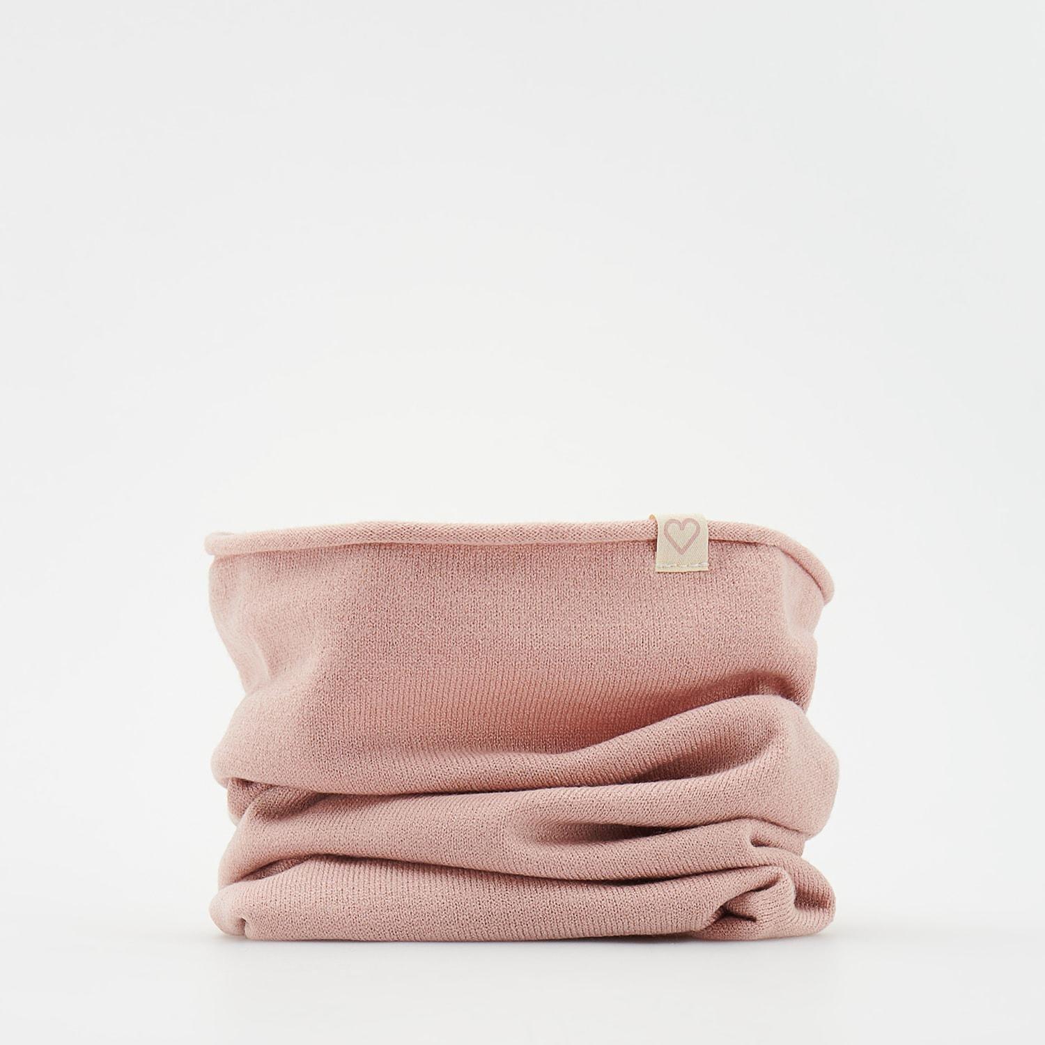 Pink Textured Jersey Snood, Kids Girls, Pink, large image number 0