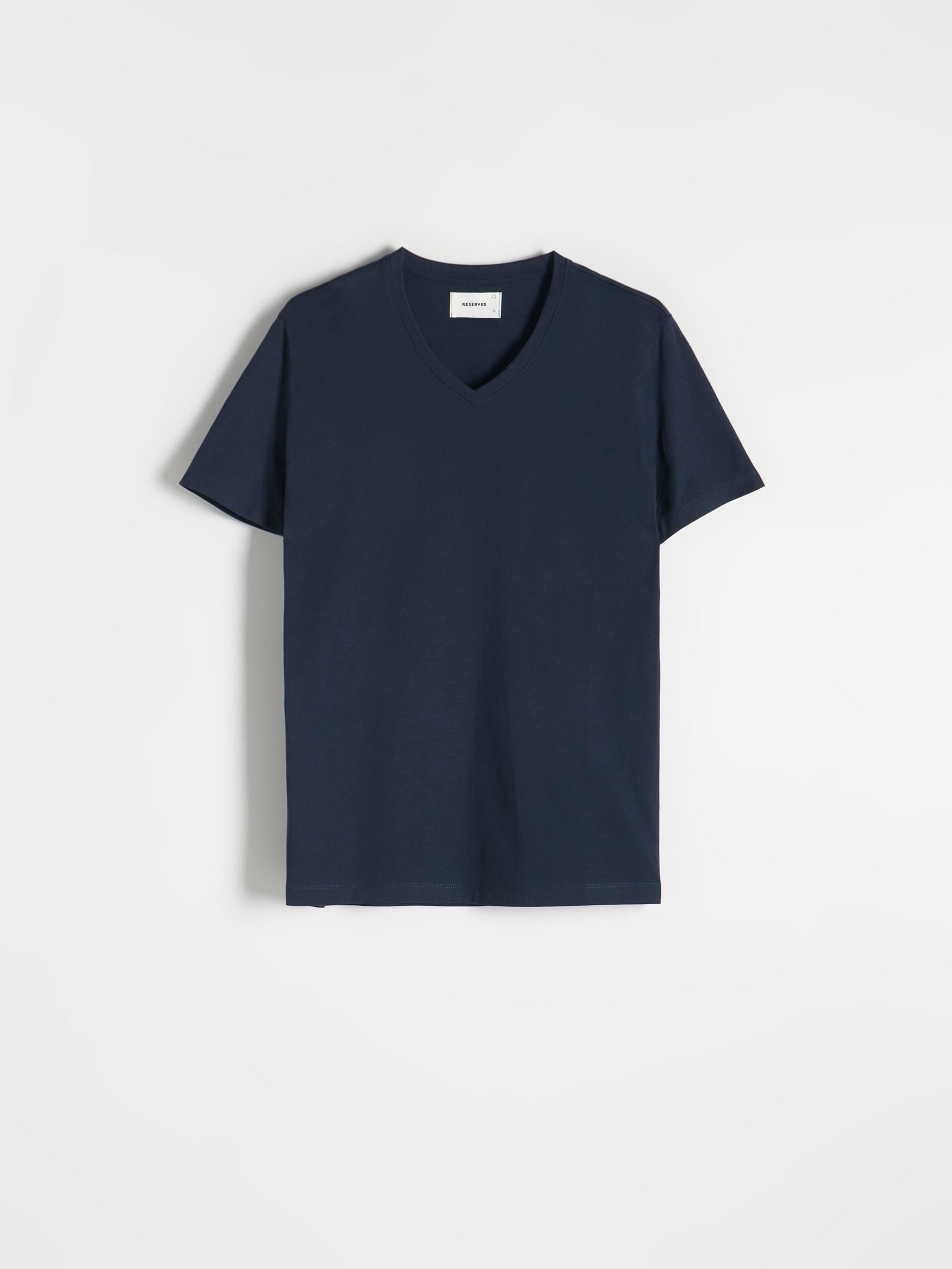 Navy Slim V-Neck T-Shirt, , large image number 8