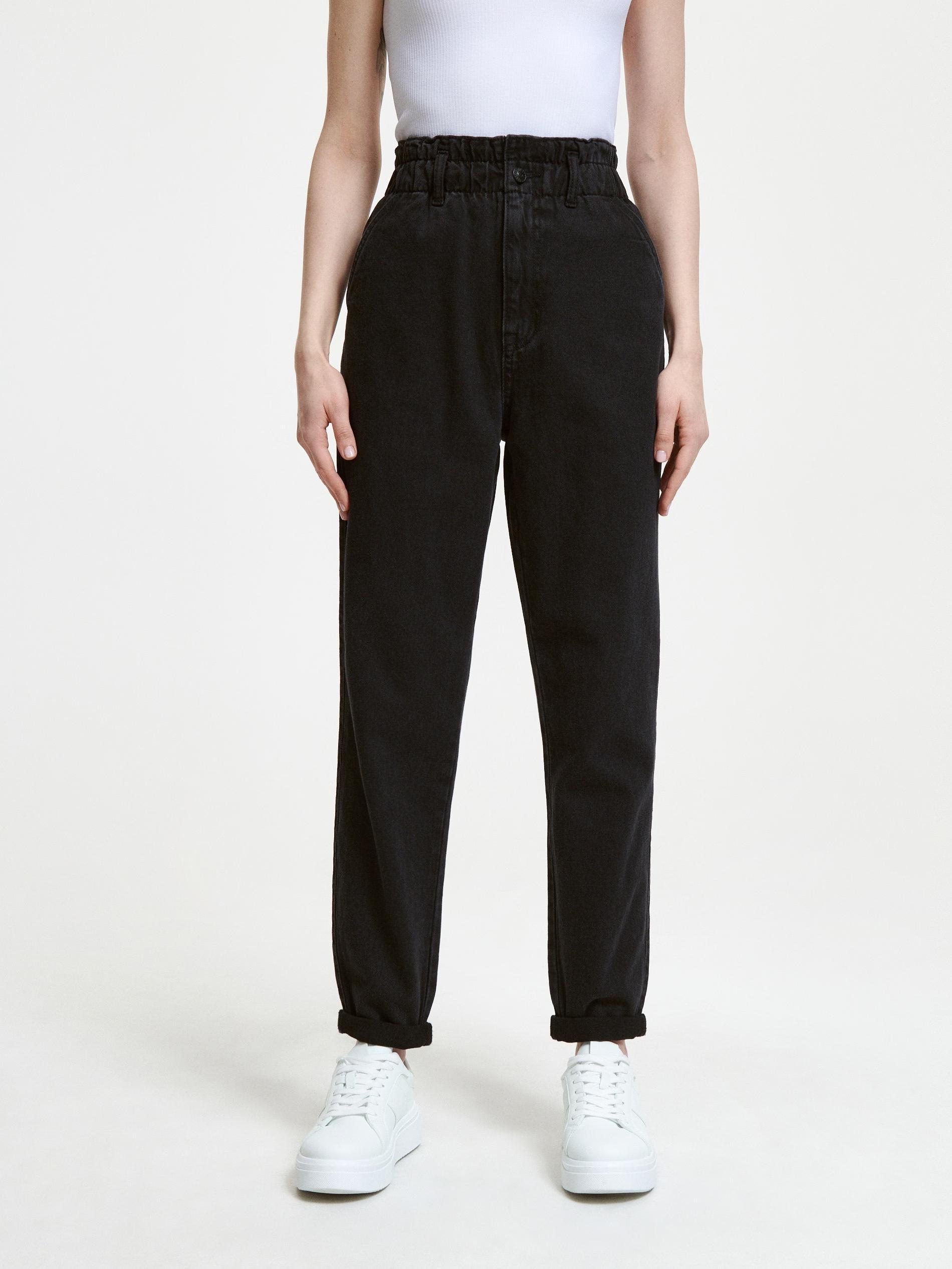 Black Paperbag Jeans, , large image number 2