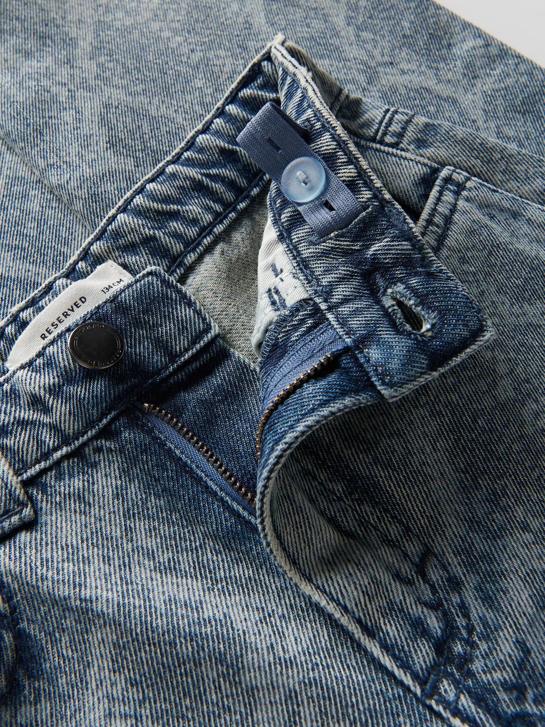 Grey Straight-Fit Jeans With Animal Print, , large image number 5
