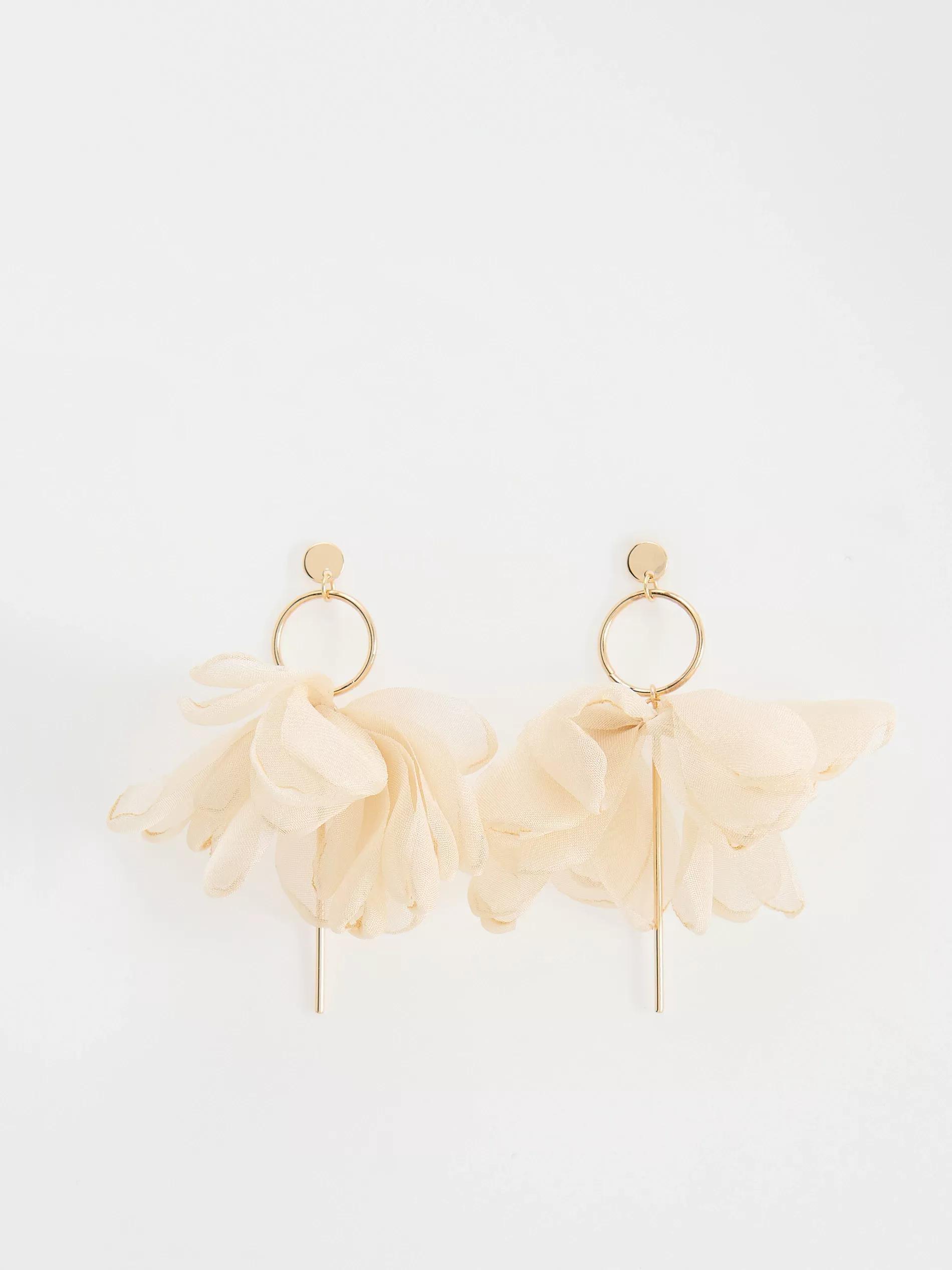 Cream Chandelier Earrings, Ivory, large image number 0