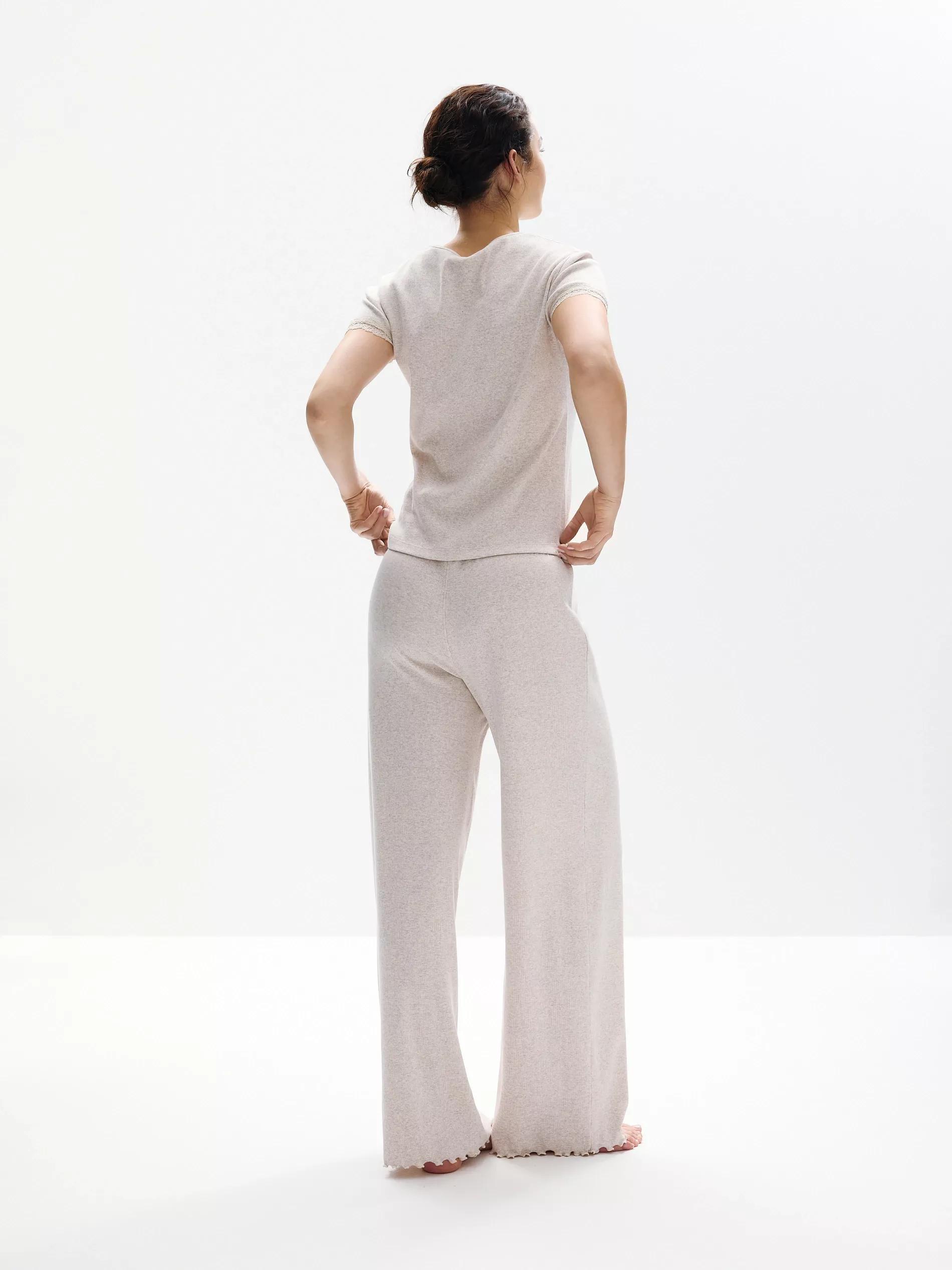 Beige Two Piece Pyjama Set, , large image number 3