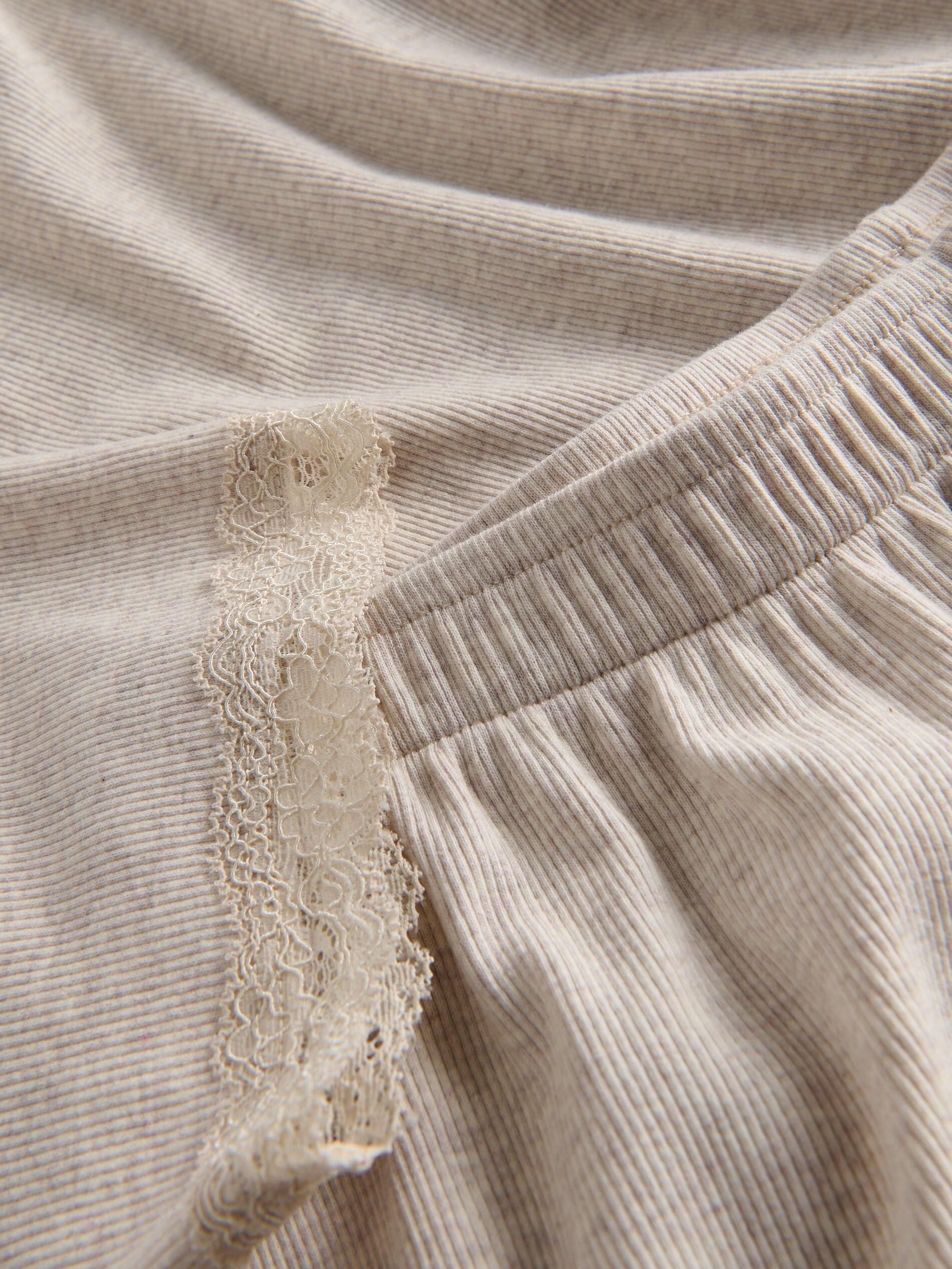 Beige Two Piece Pyjama Set, , large image number 5