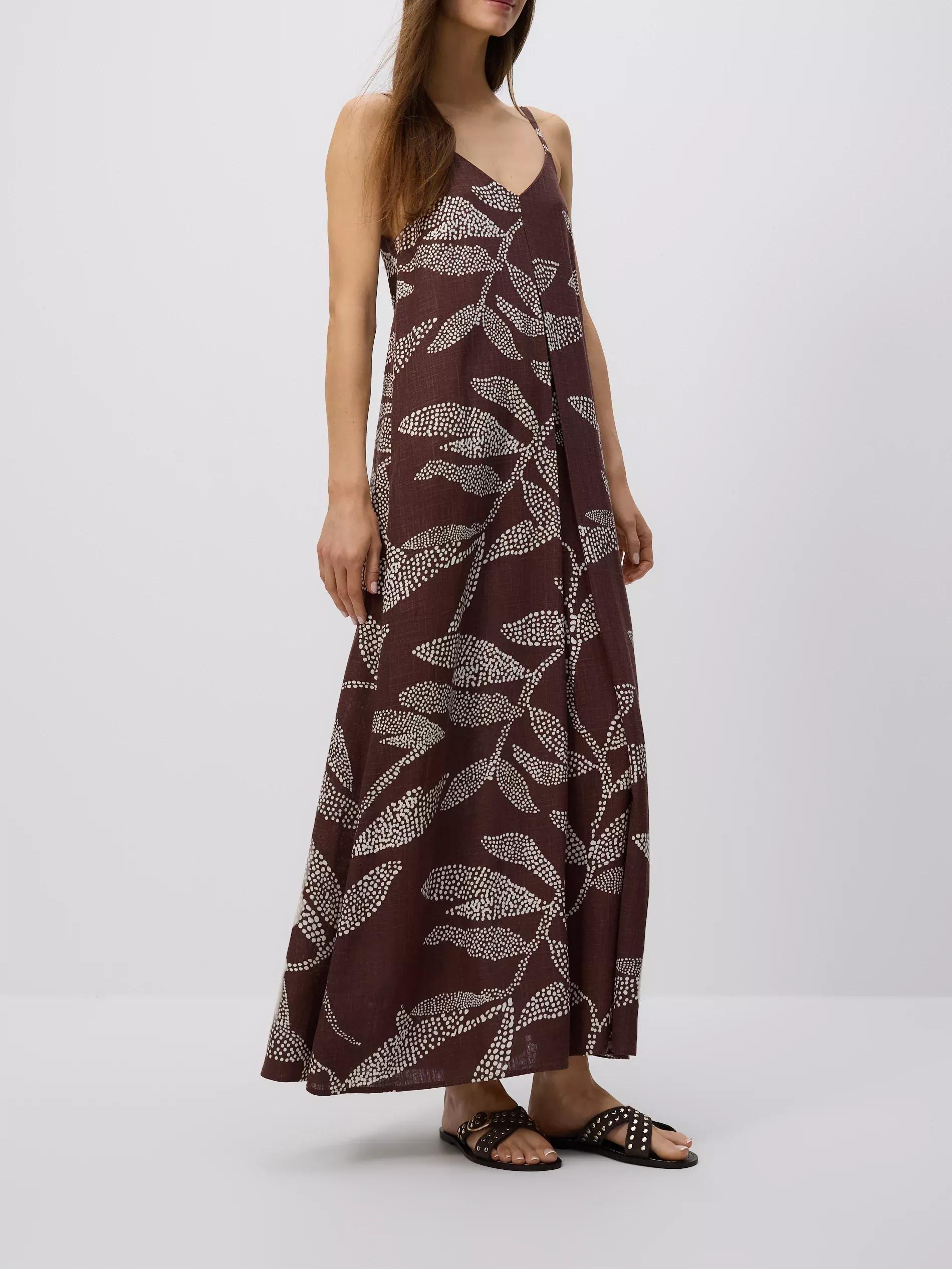 BROWN Patterned dress, , large image number 3