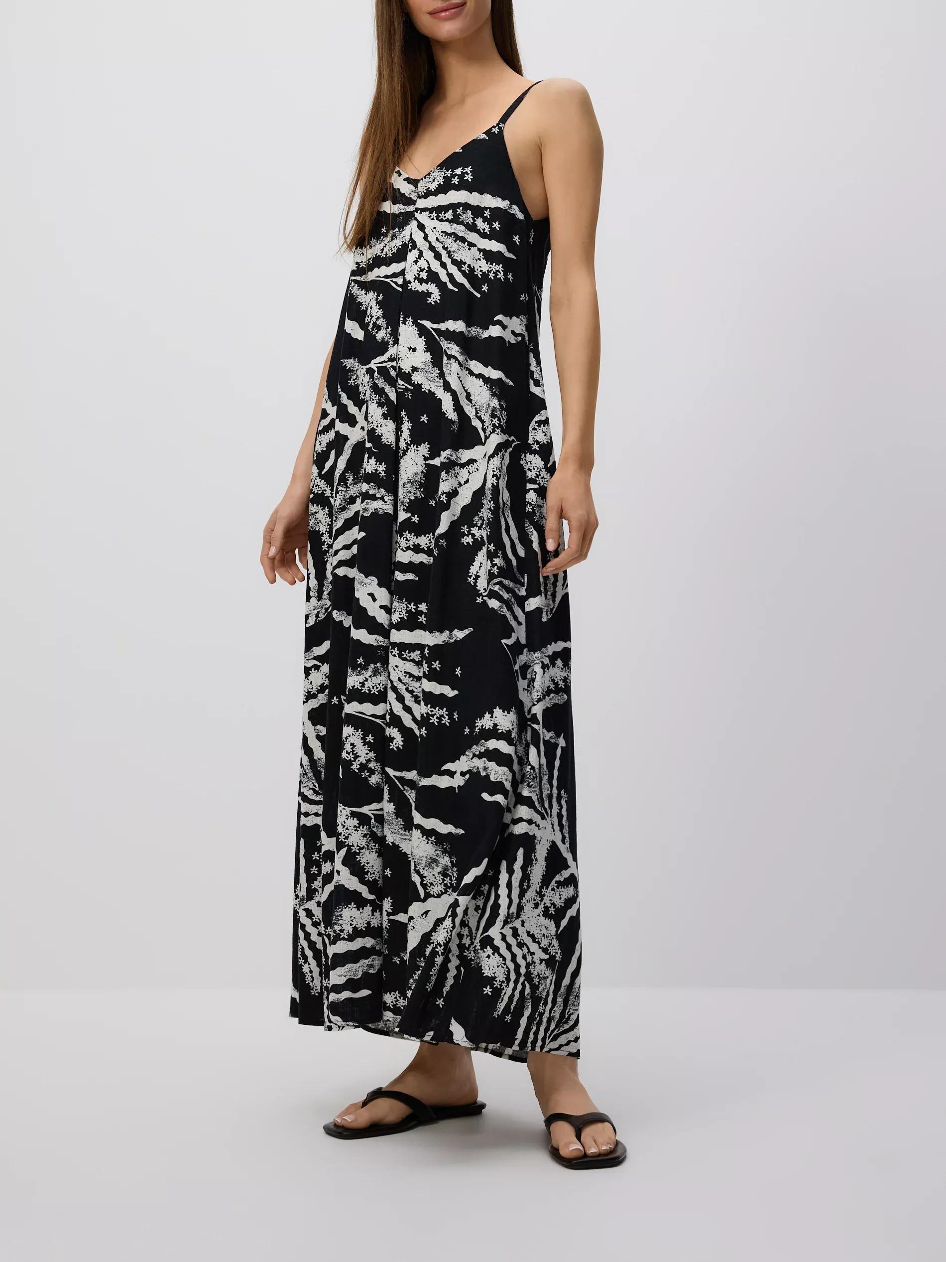 BLACK Patterned dress, , large image number 0
