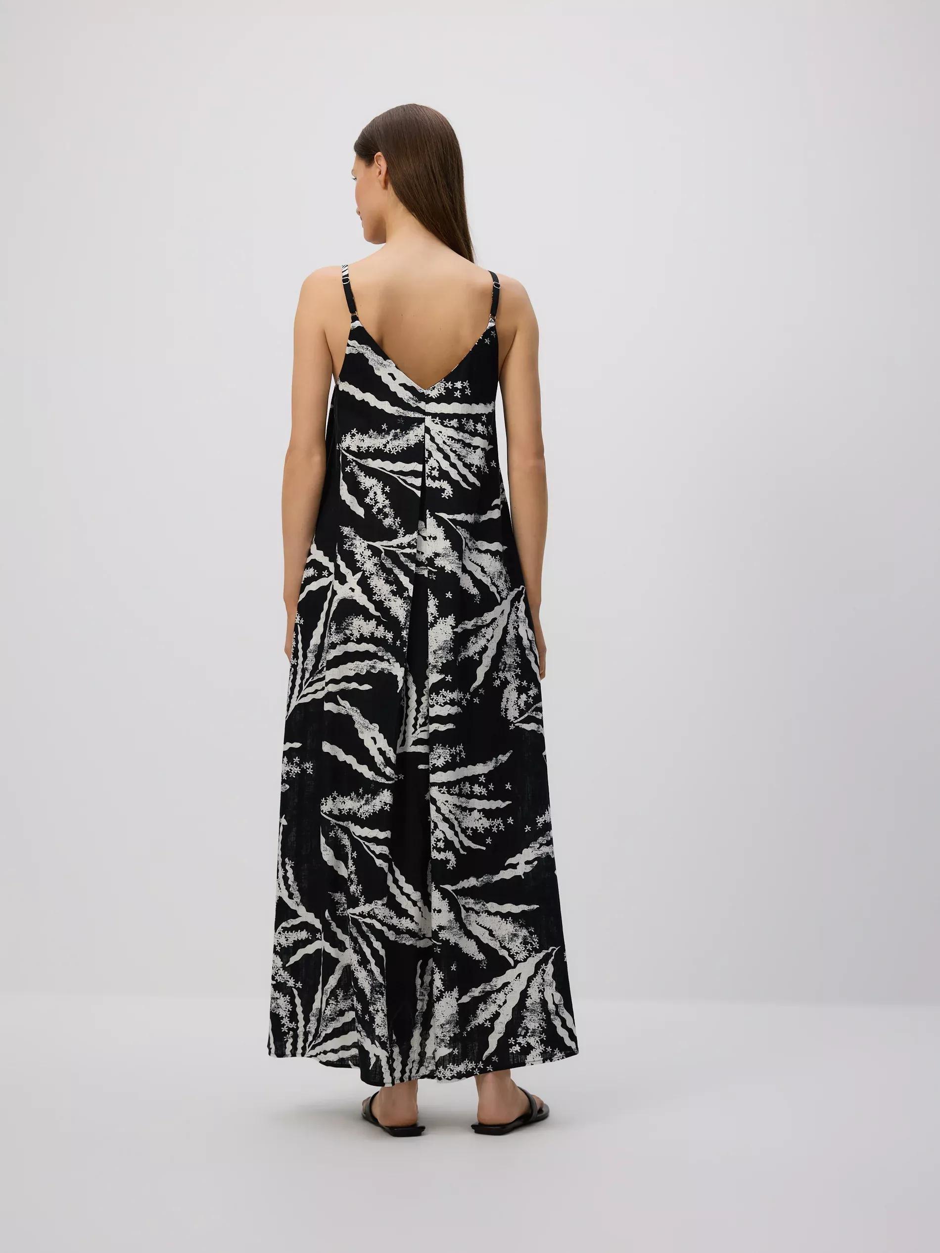 BLACK Patterned dress, , large image number 3