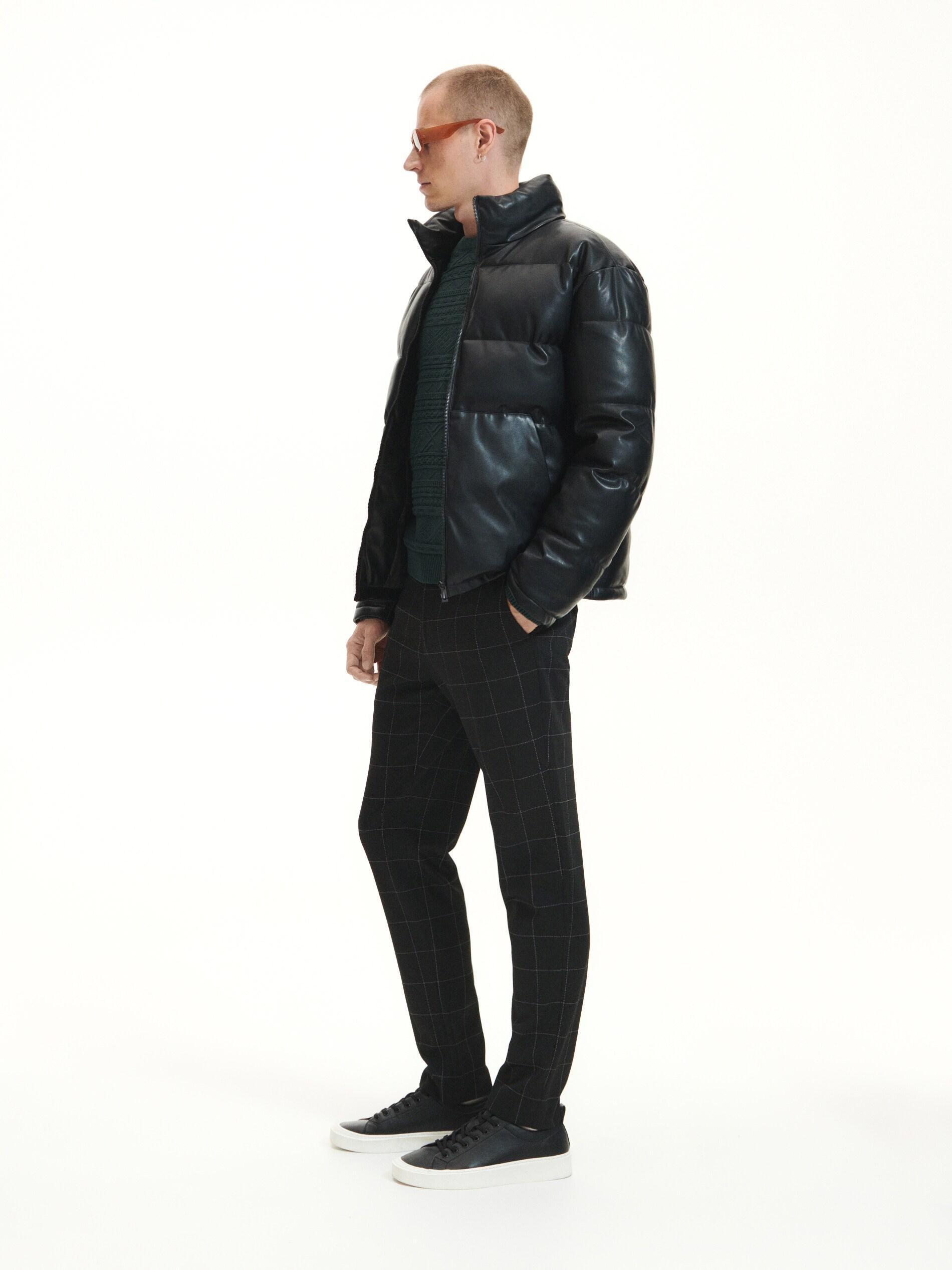 Black Faux Leather Jacket, , large image number 1
