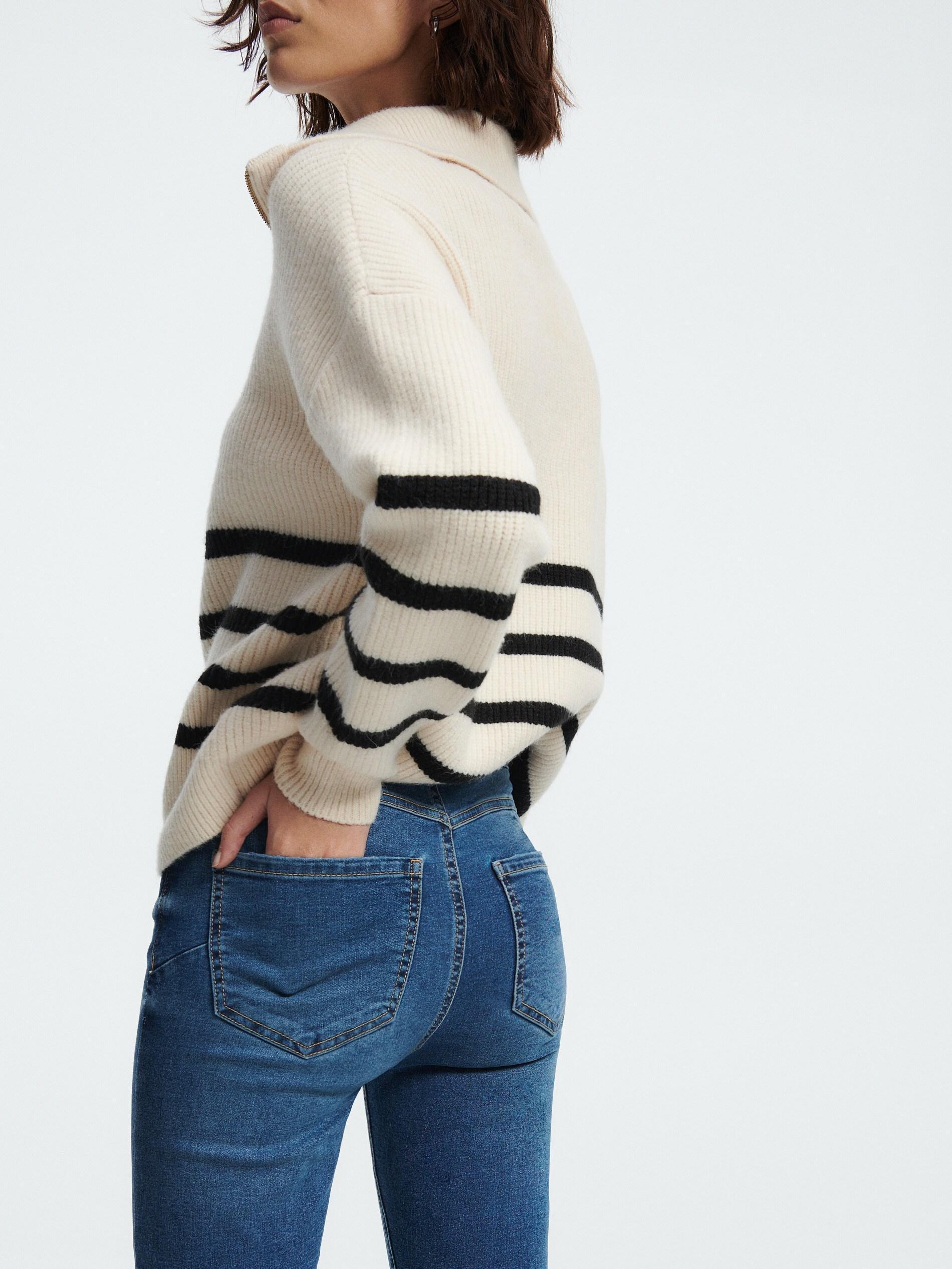 Blue Slim Push Up Jeans, , large image number 2