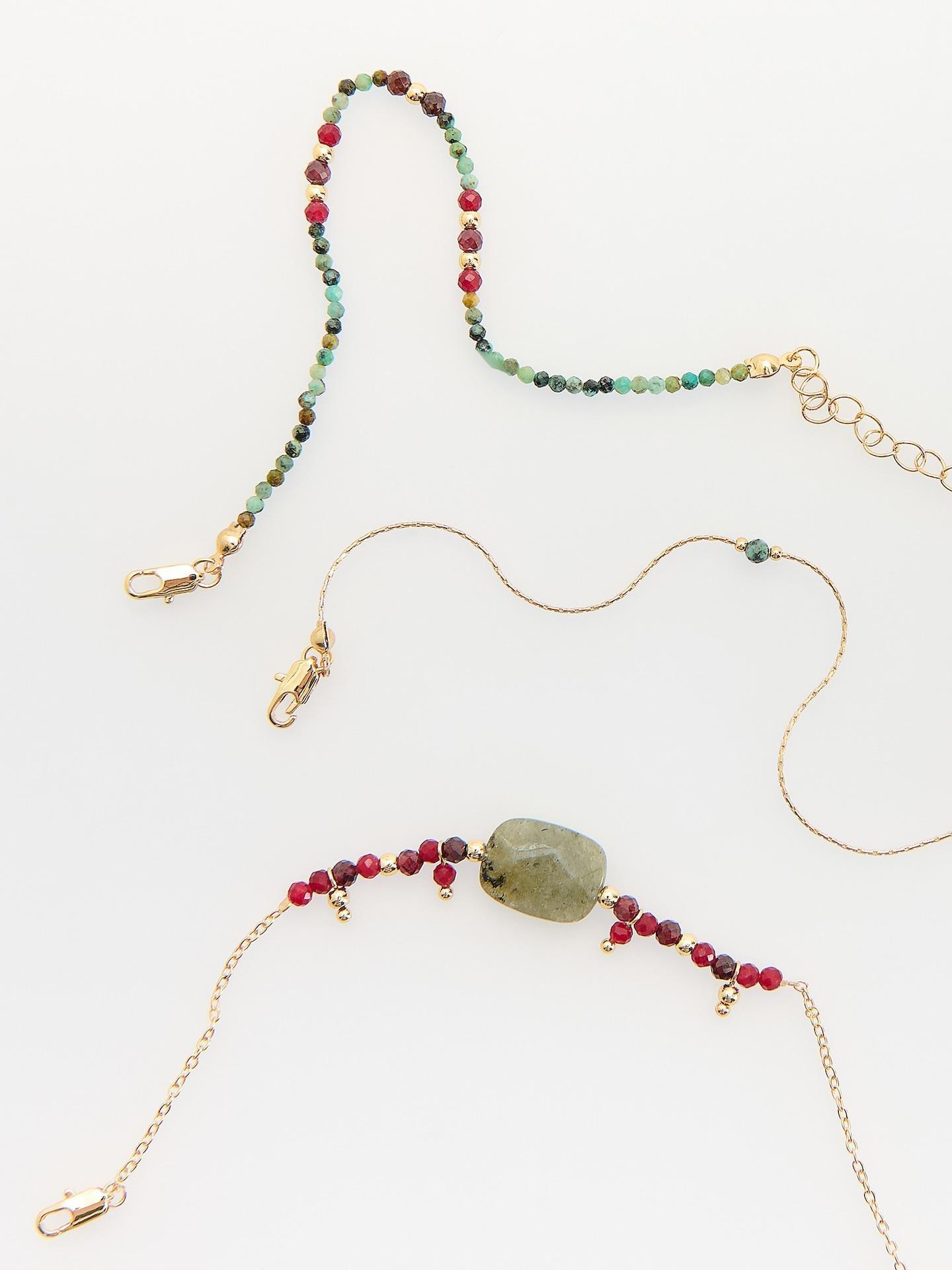 Multicolour Bracelets With Natural Stones, Multicolor, large image number 1
