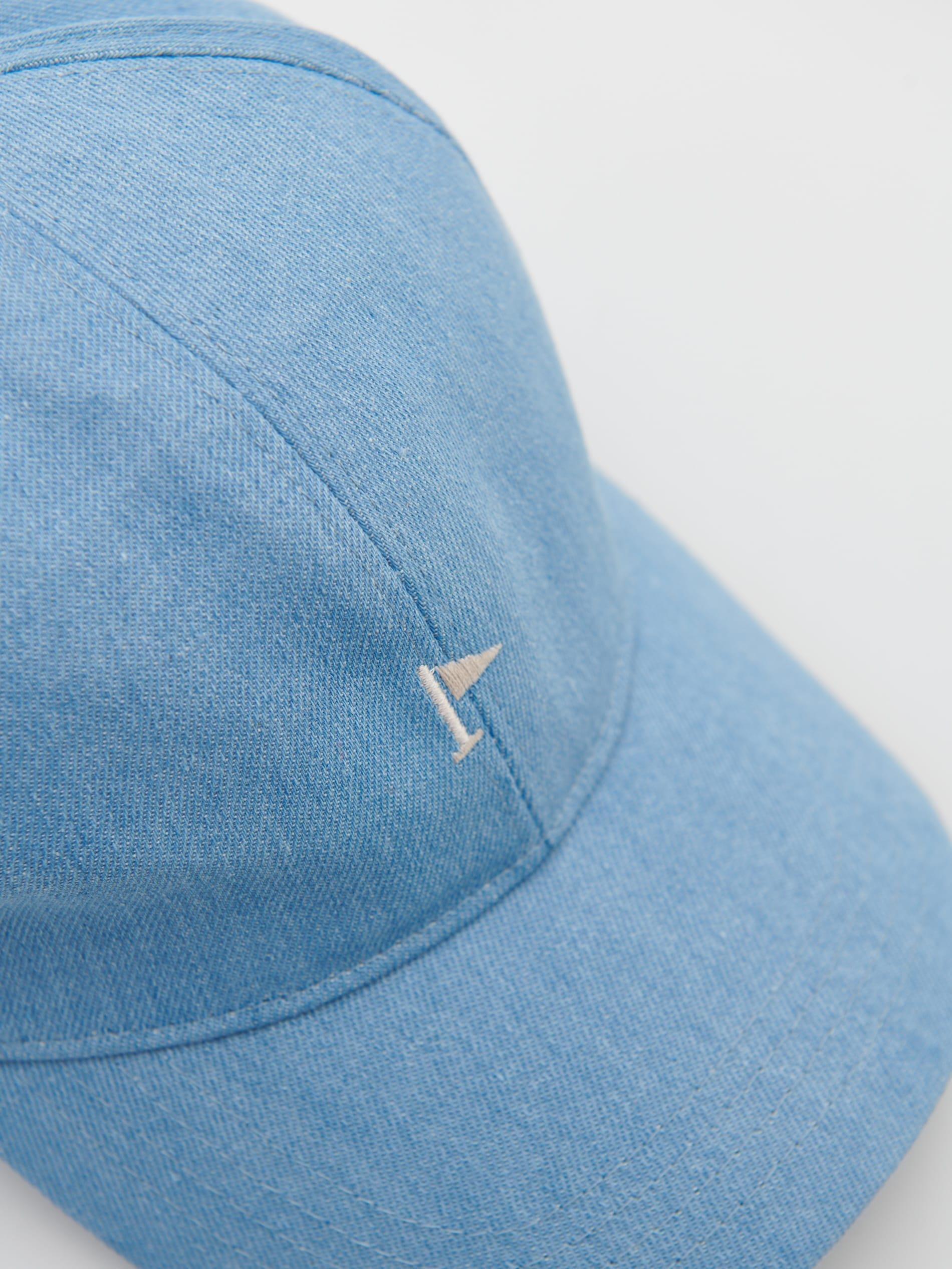 Blue Embroidery Detail Beanie, Blue, large image number 1