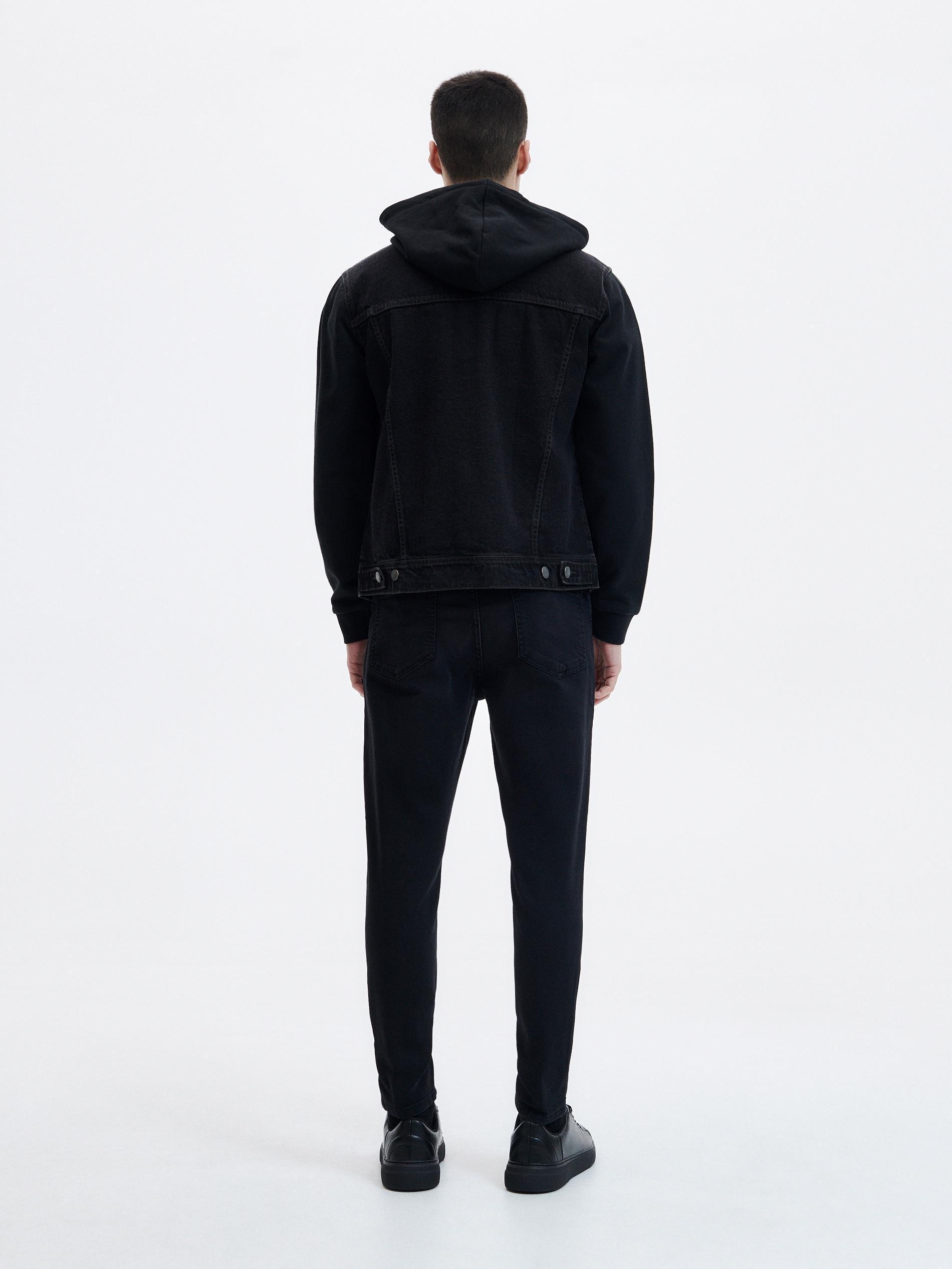 Black Carrot Slim Jeans With Wash Effect, , large image number 3