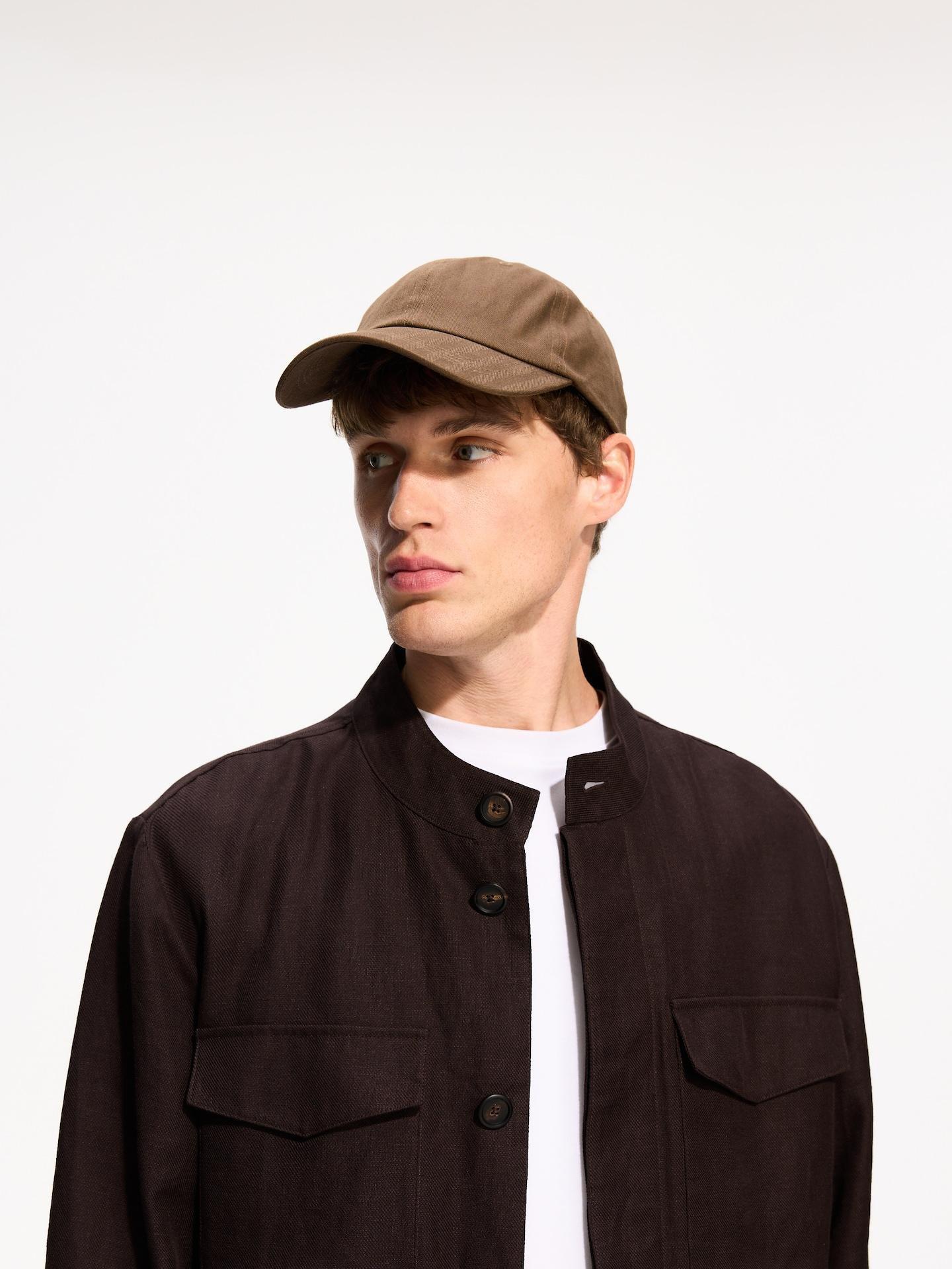 Brown Cotton Baseball Cap, Brown, large image number 0