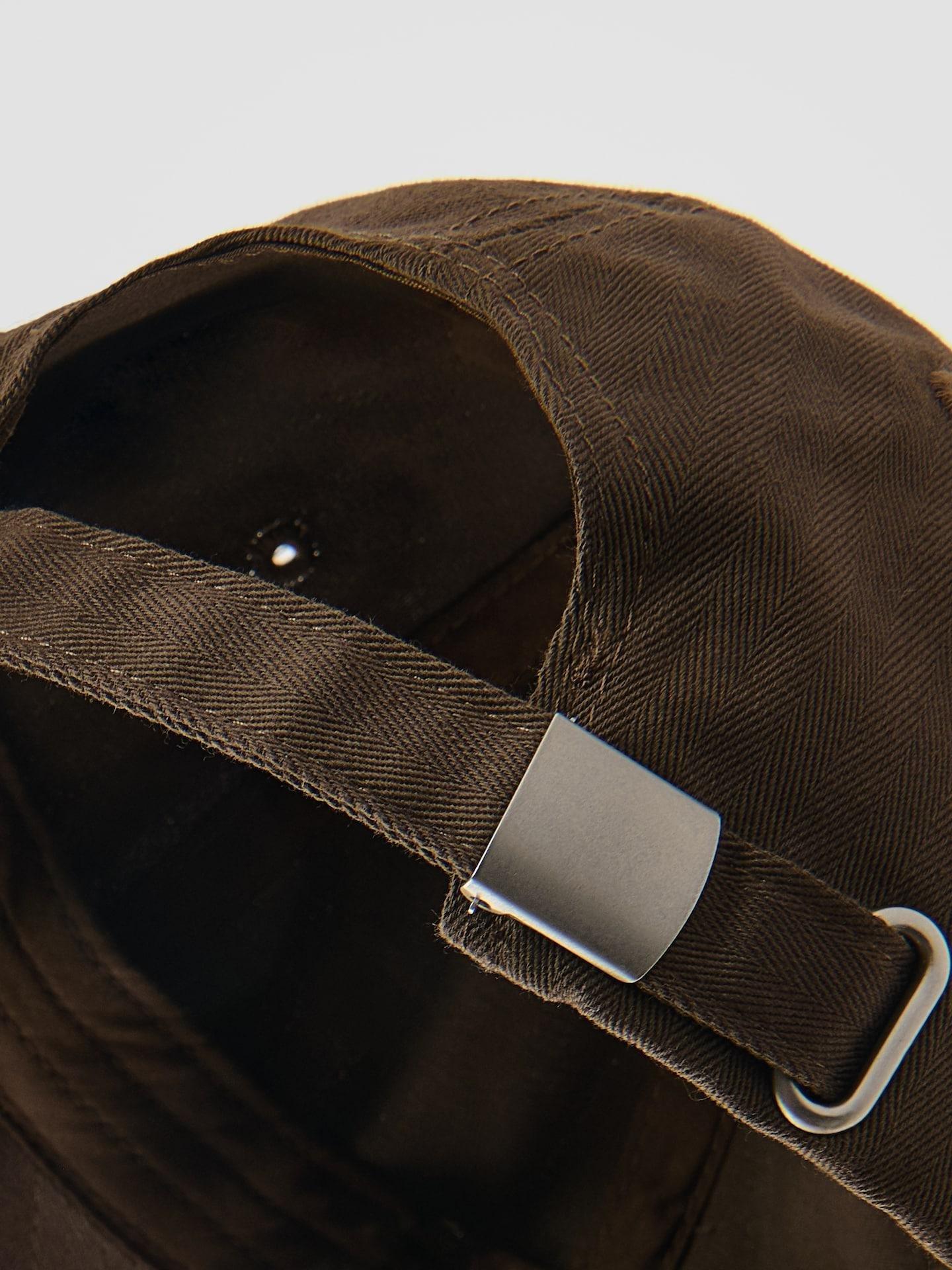 Brown Cotton Baseball Cap, Brown, large image number 4