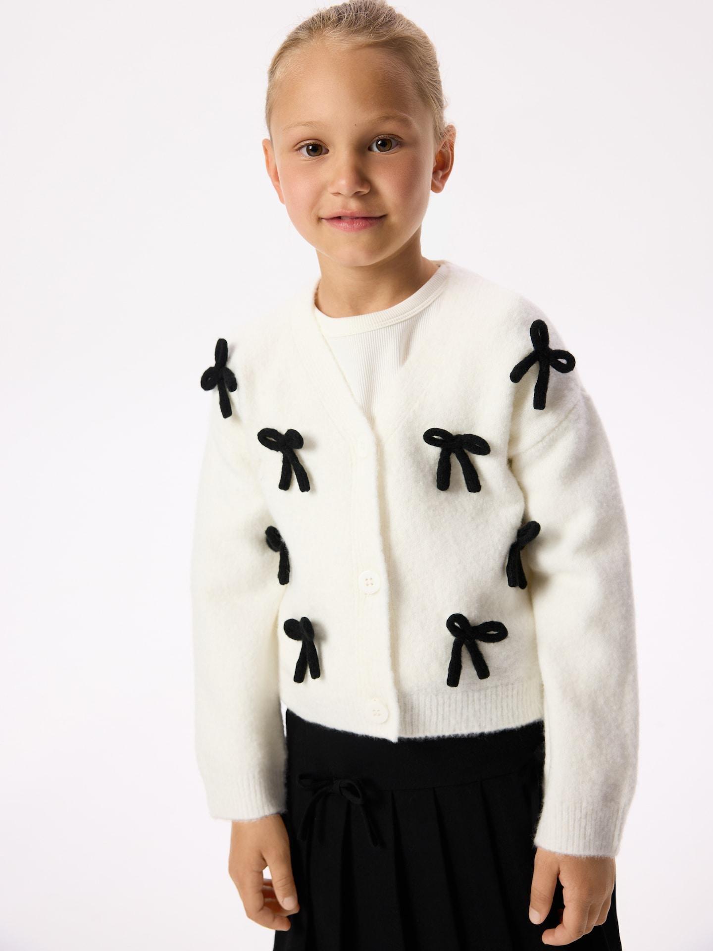 Cream Wool Blend Cardigan, Ivory, medium