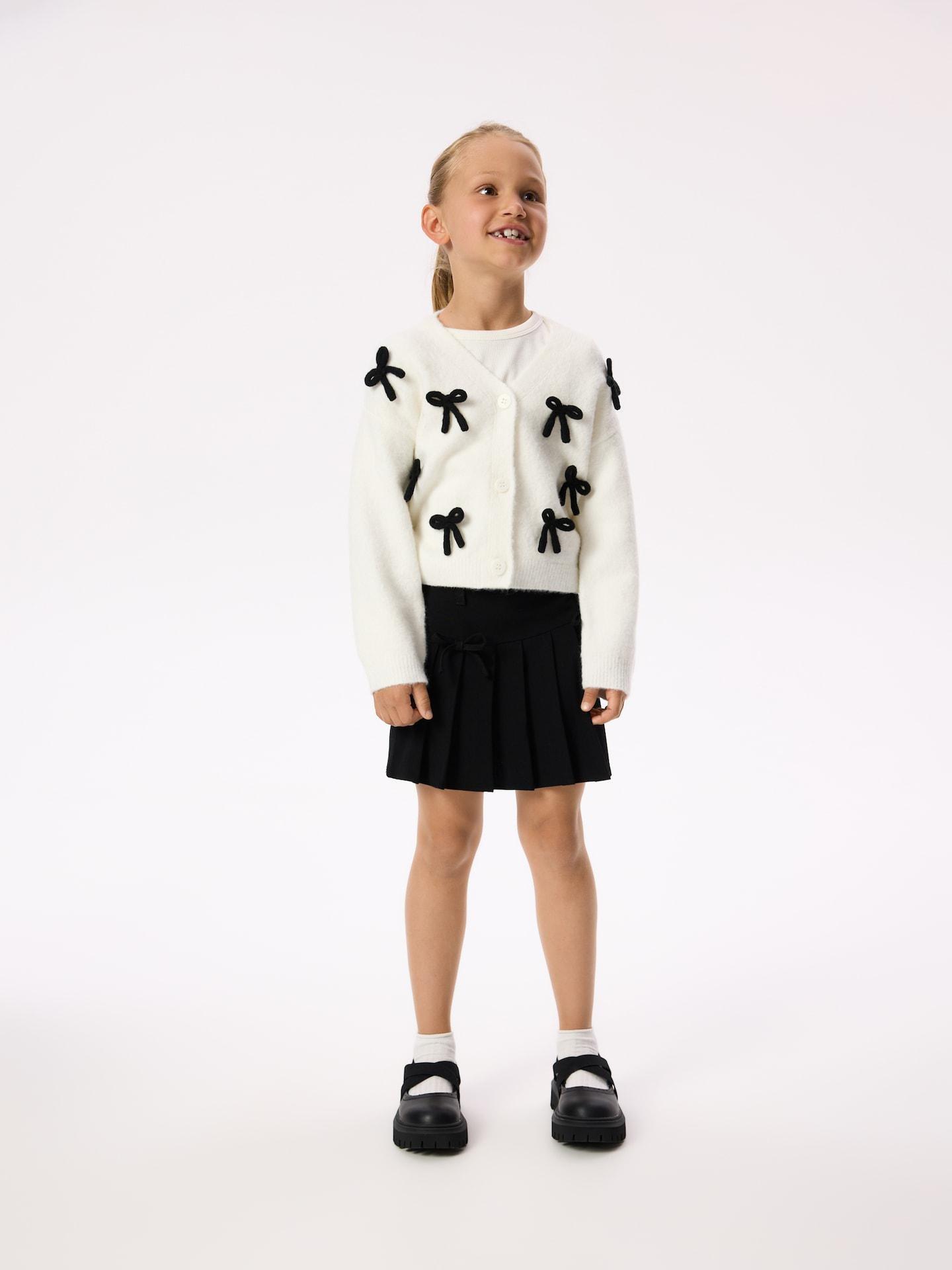 Cream Wool Blend Cardigan, Ivory, medium