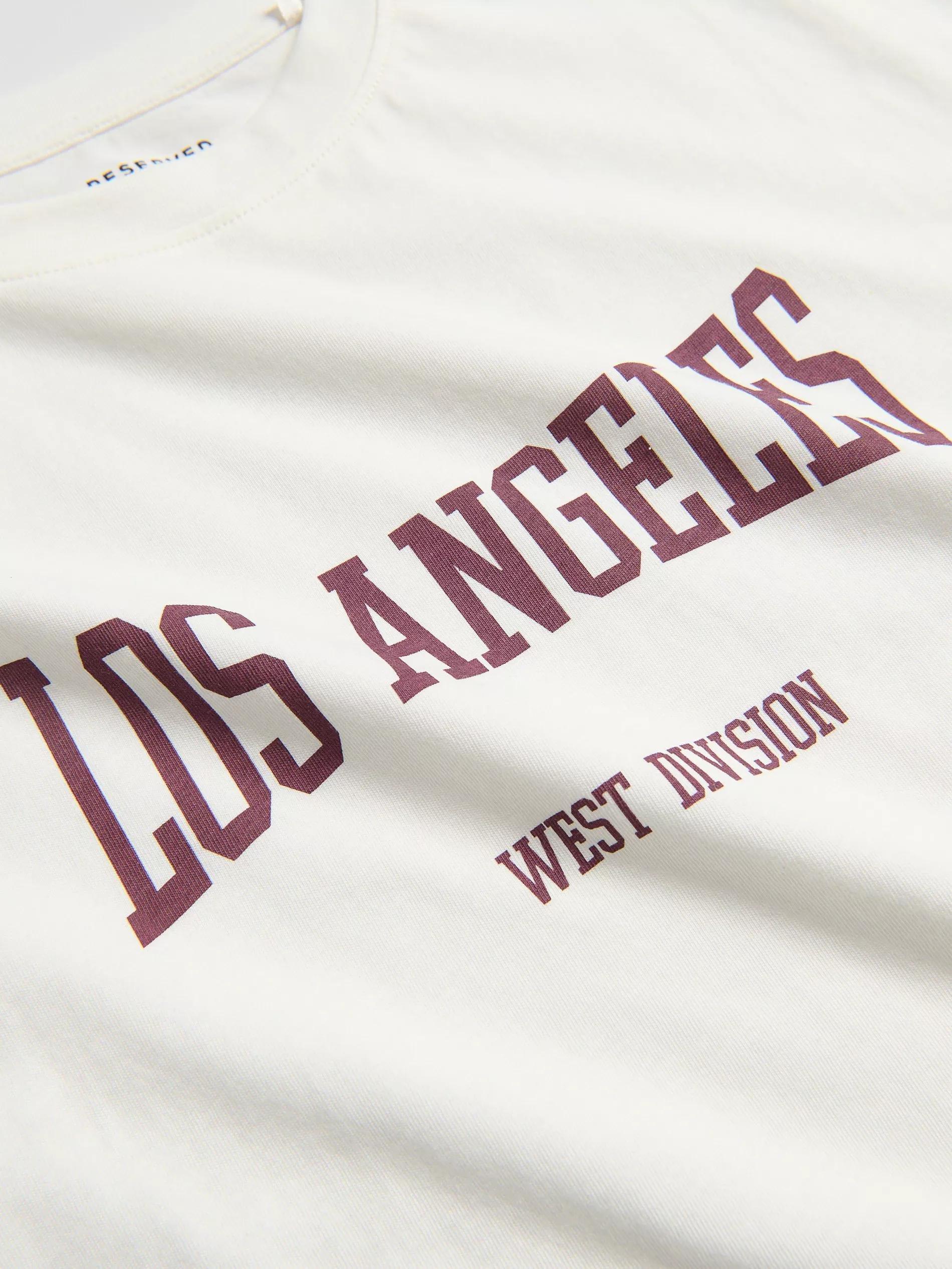 CREAM T-shirt with print, Ivory, medium