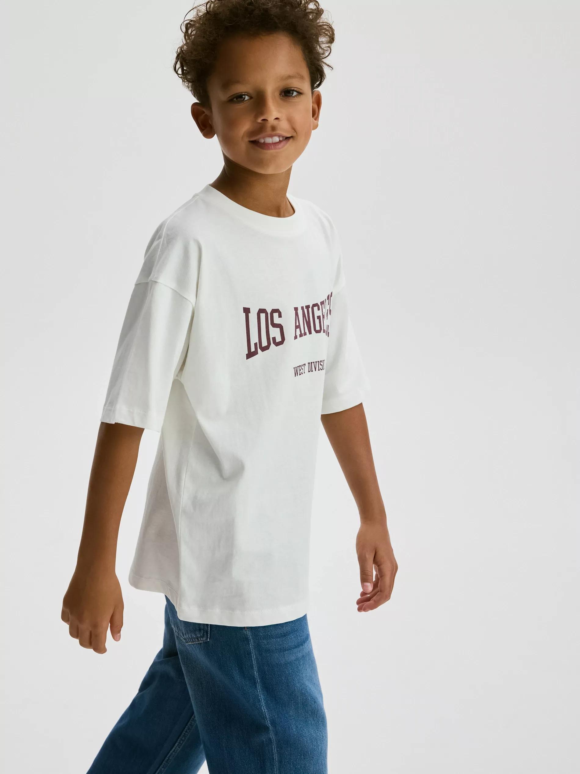 CREAM T-shirt with print, Ivory, large image number 4