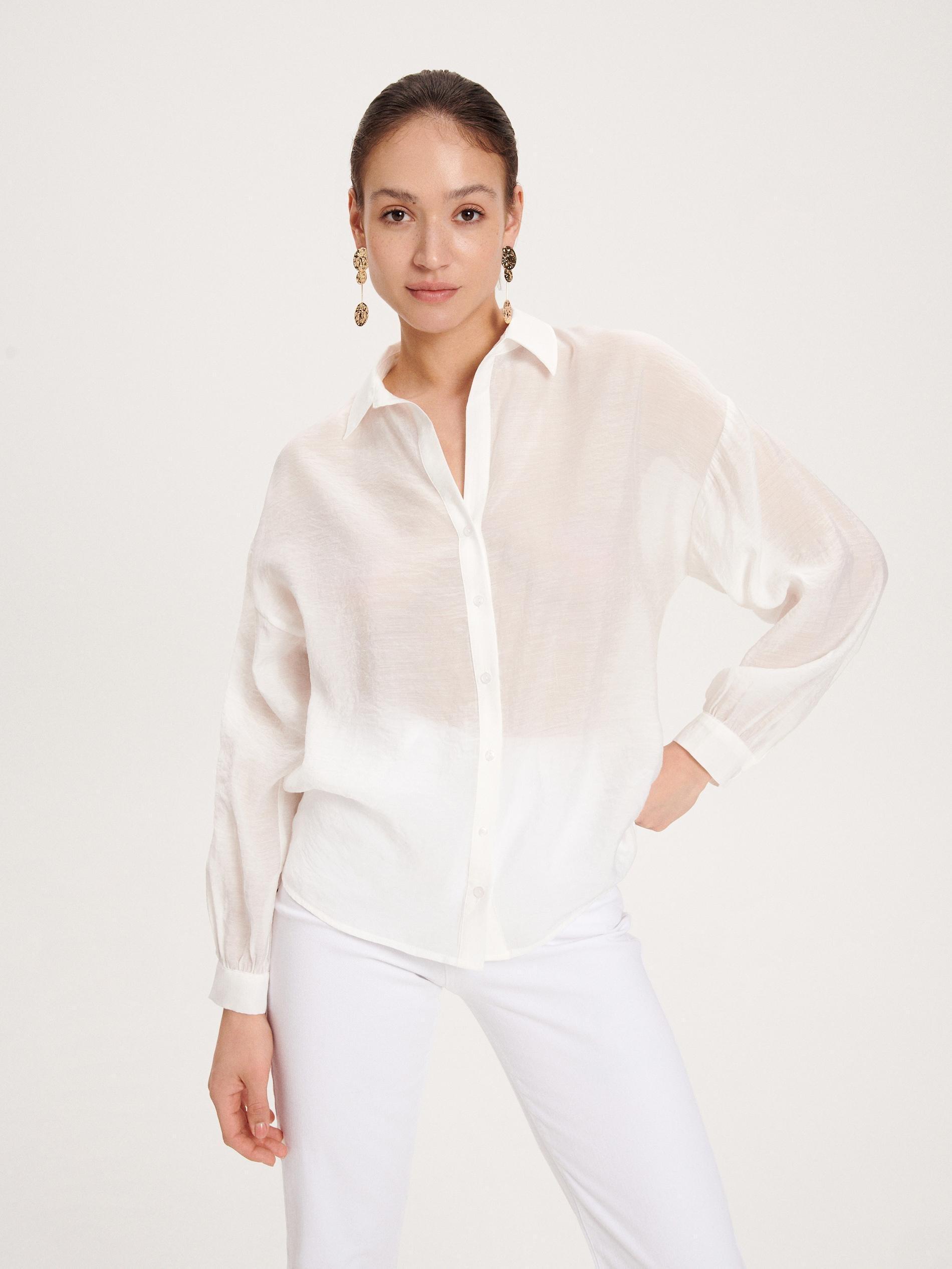 White Viscose Shirt, , large image number 0