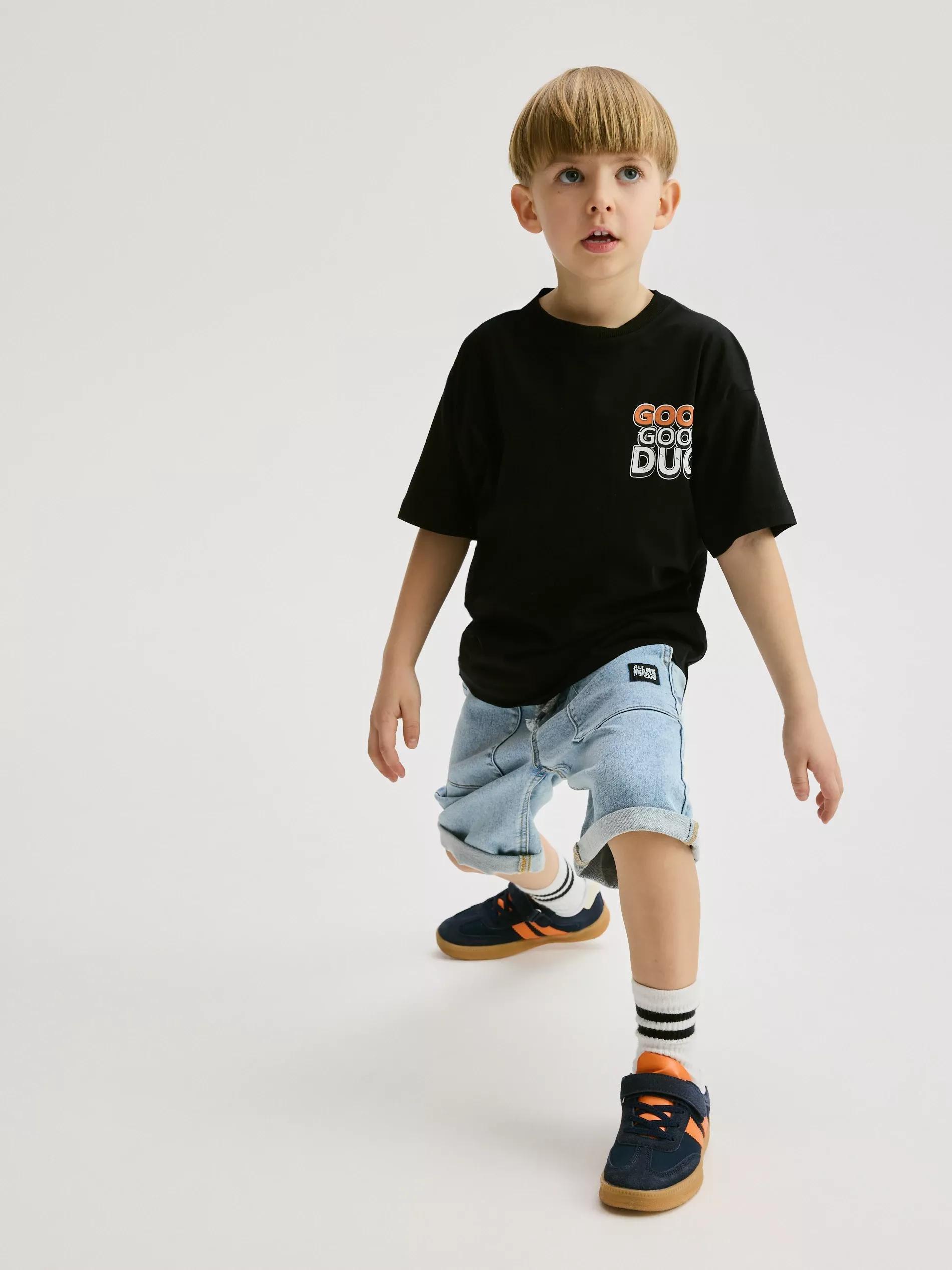 Black T-Shirt, Kids Boy, , large image number 2