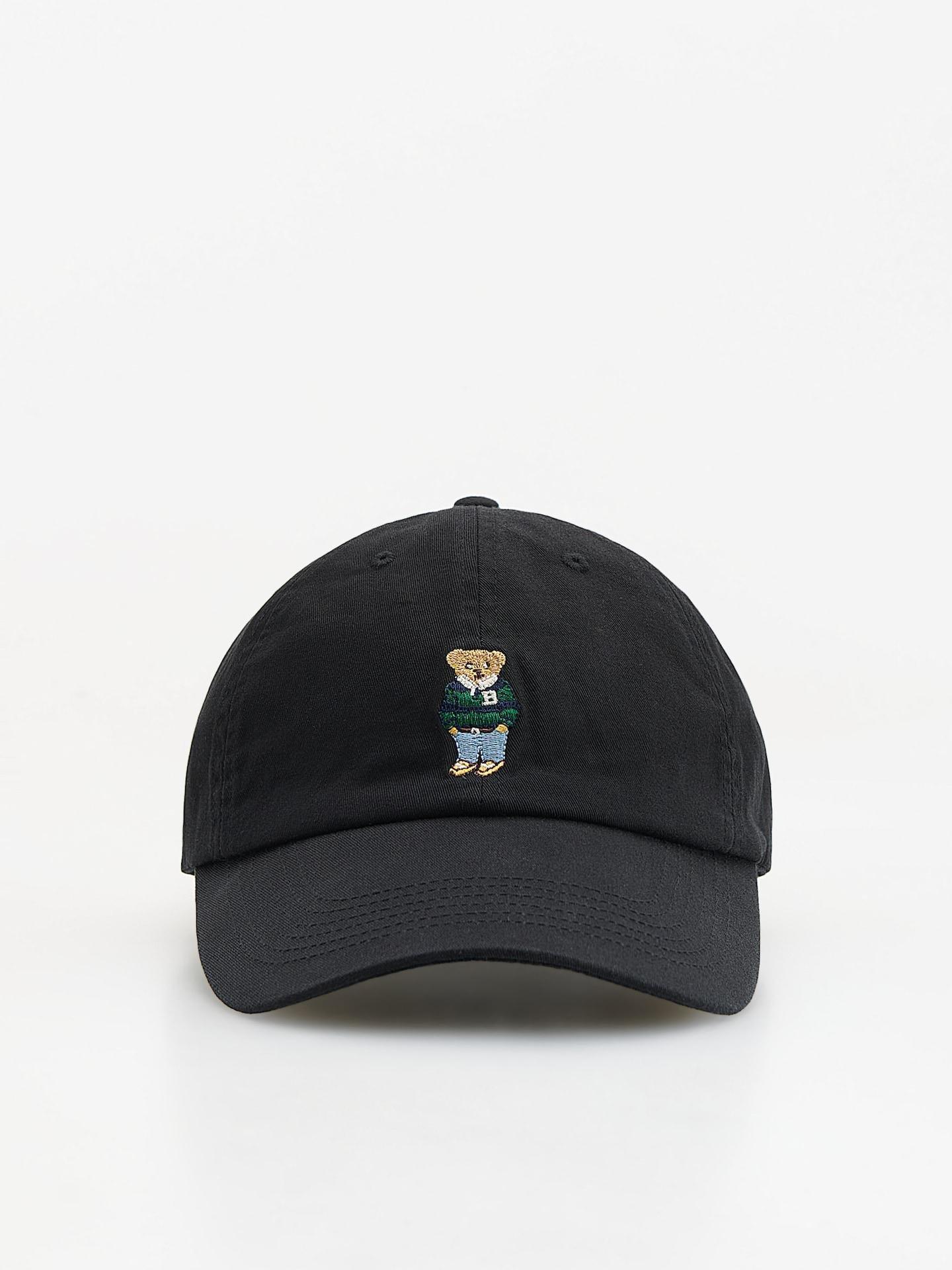 Black Baseball Cap With Embroidery, Black, large image number 0