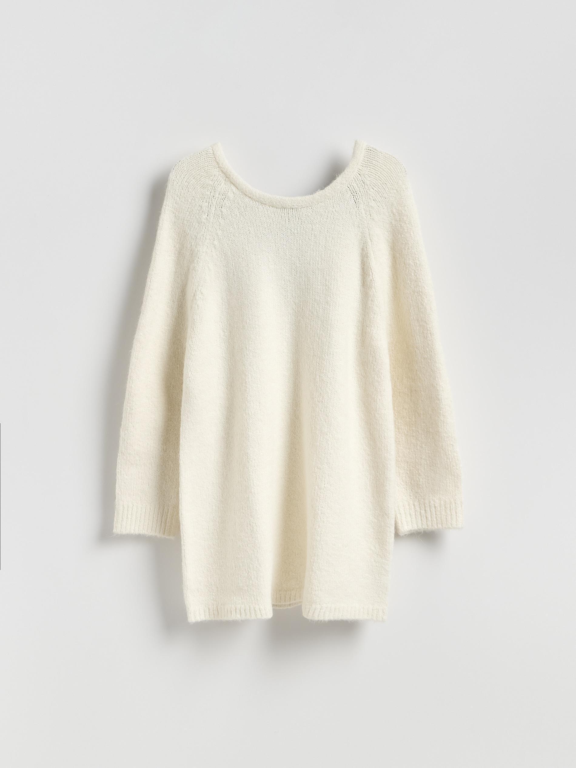 Beige Dress With Tie Detail, Ivory, large image number 3