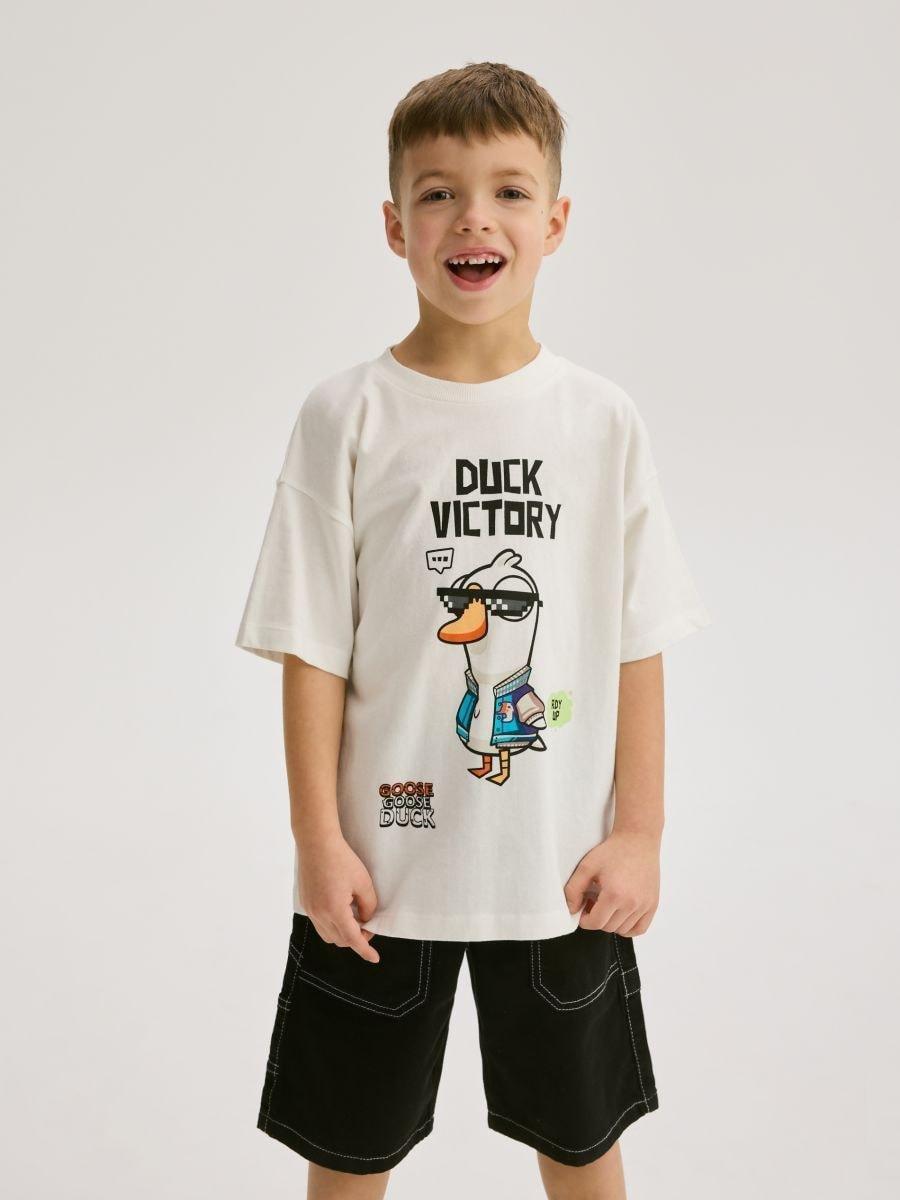 Cream Goose Goose Ducks T-Shirt, , large image number 0