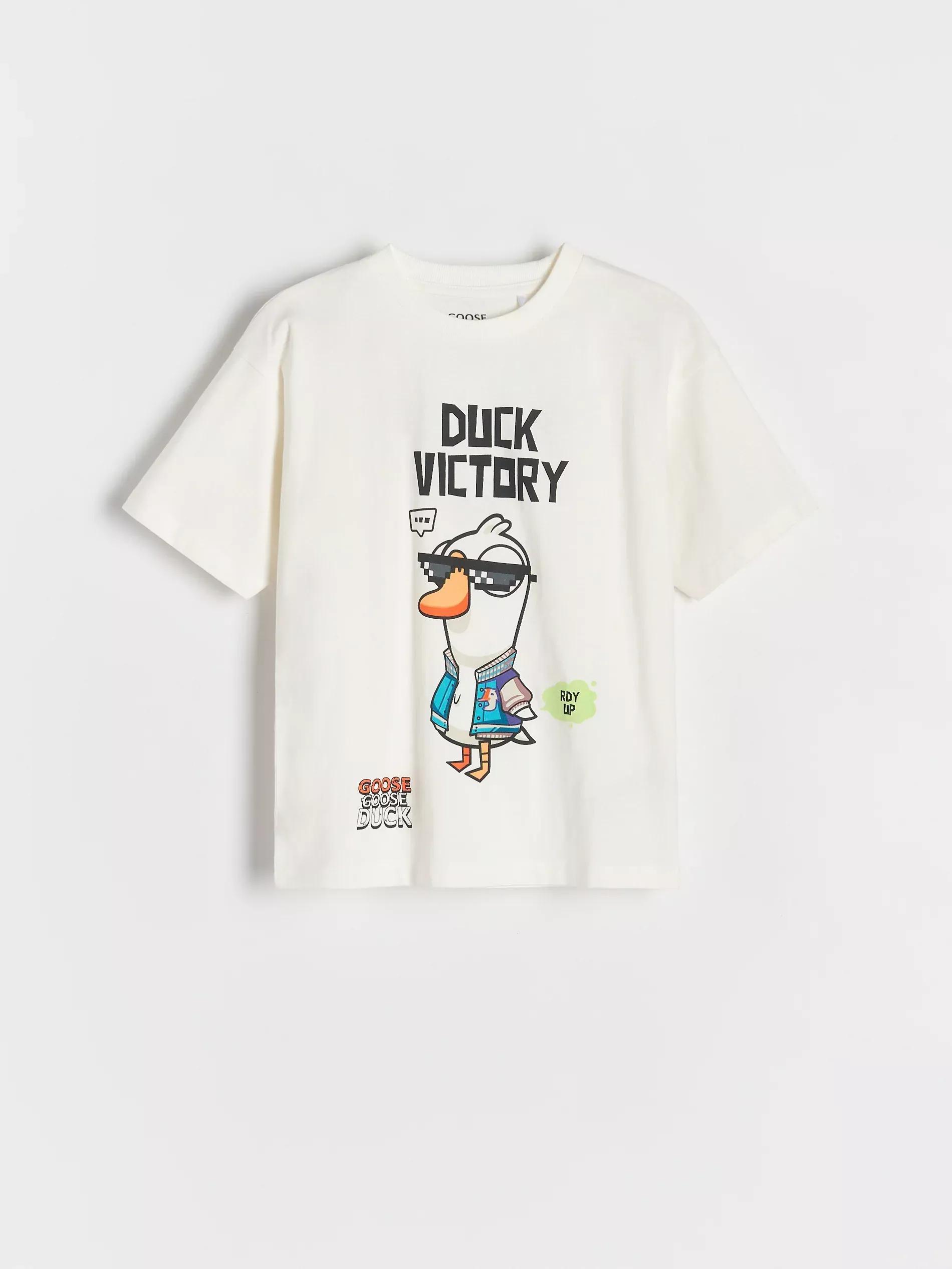 Cream Goose Goose Ducks T-Shirt, Ivory, large image number 2