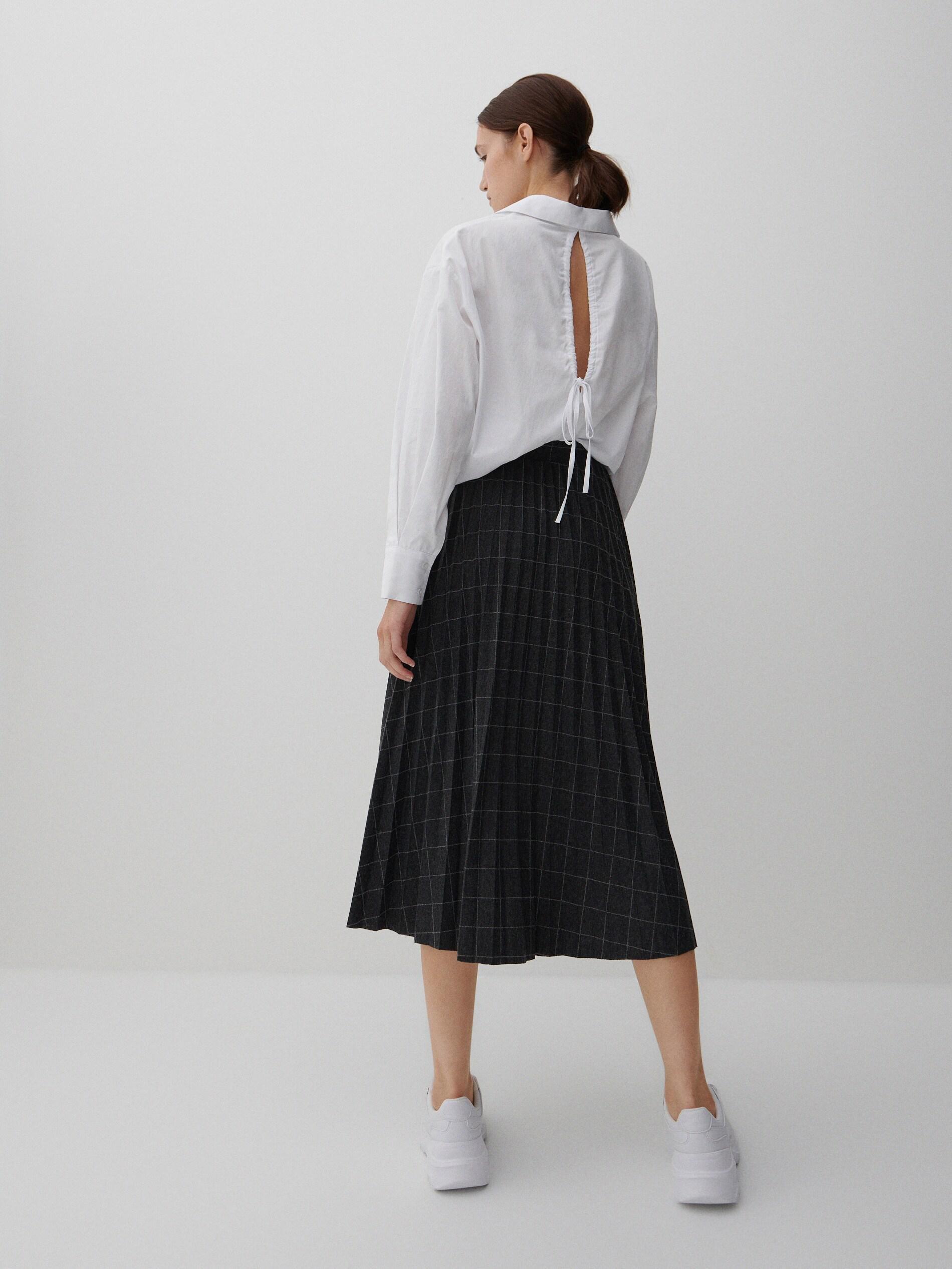 Dark Grey Pleated Skirt, Women, , large image number 2