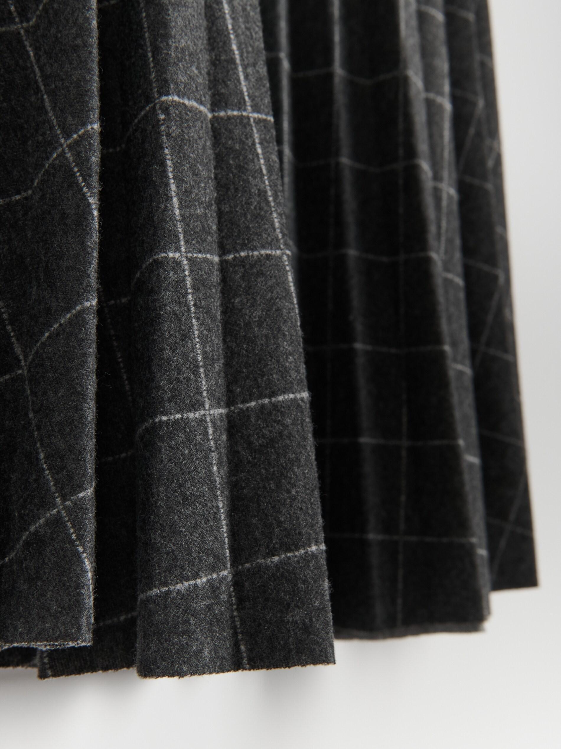 Dark Grey Pleated Skirt, Women, , large image number 4