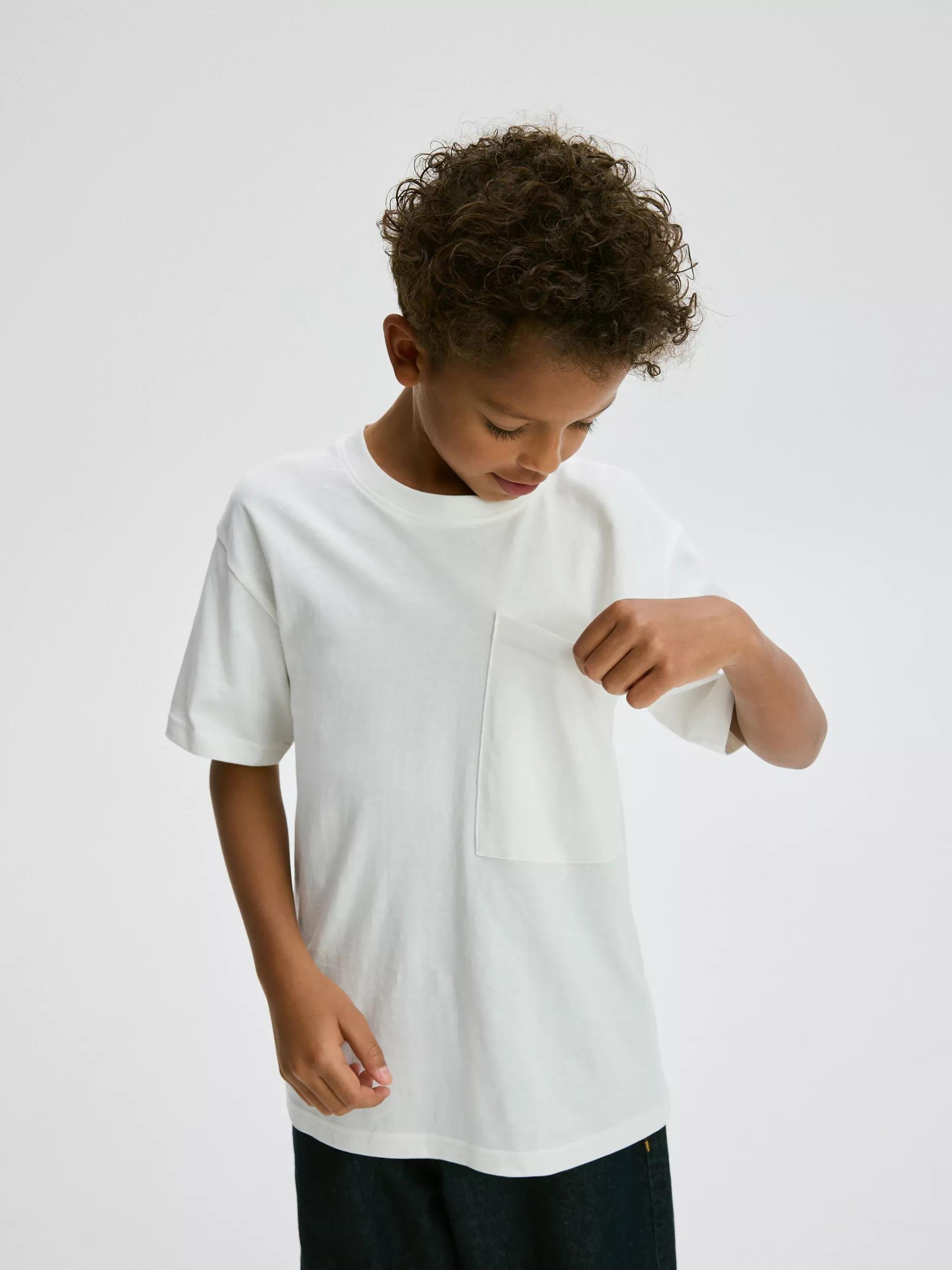 CREAM Cotton T-shirt, Ivory, large image number 0