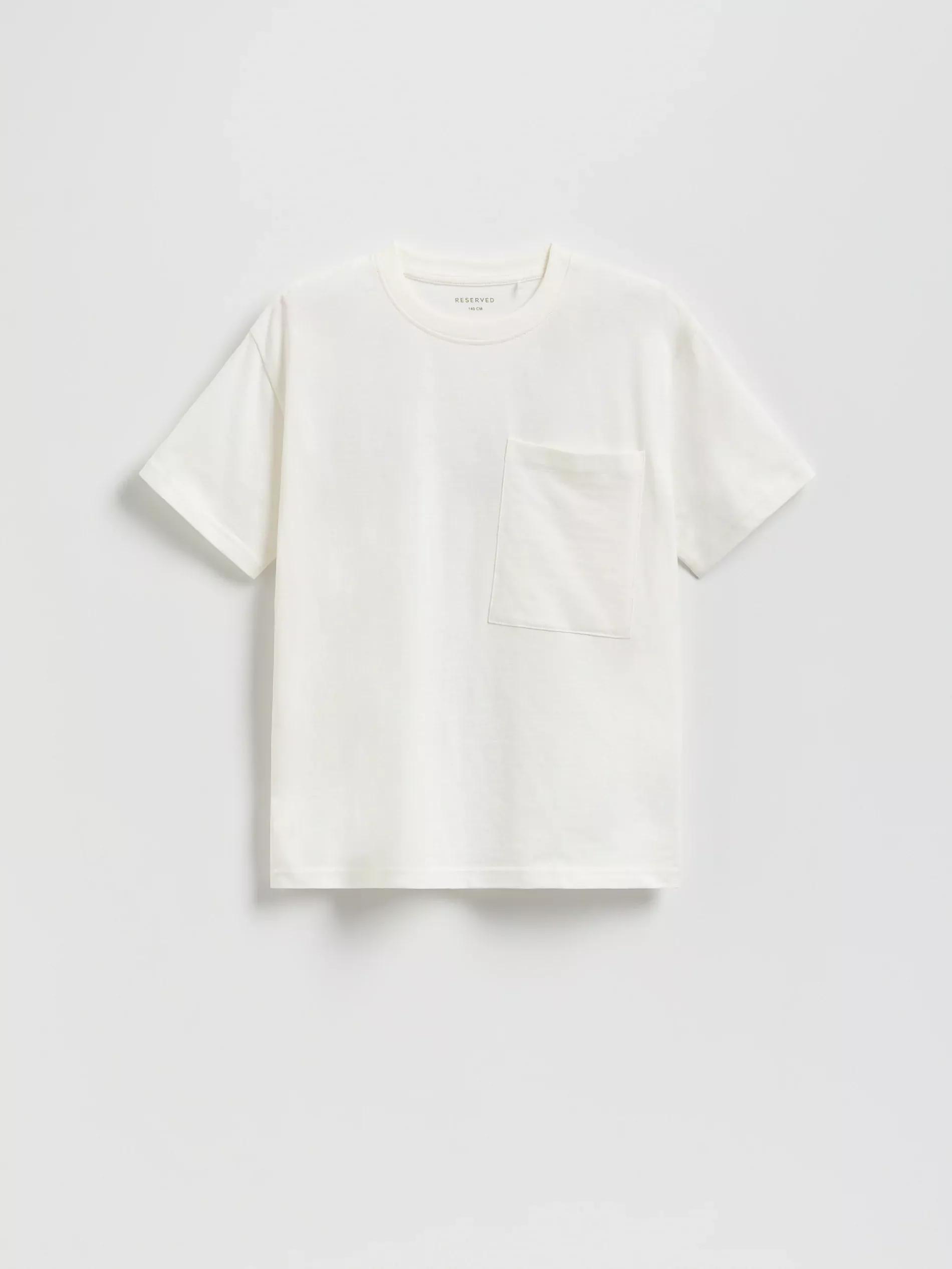 CREAM Cotton T-shirt, Ivory, large image number 1