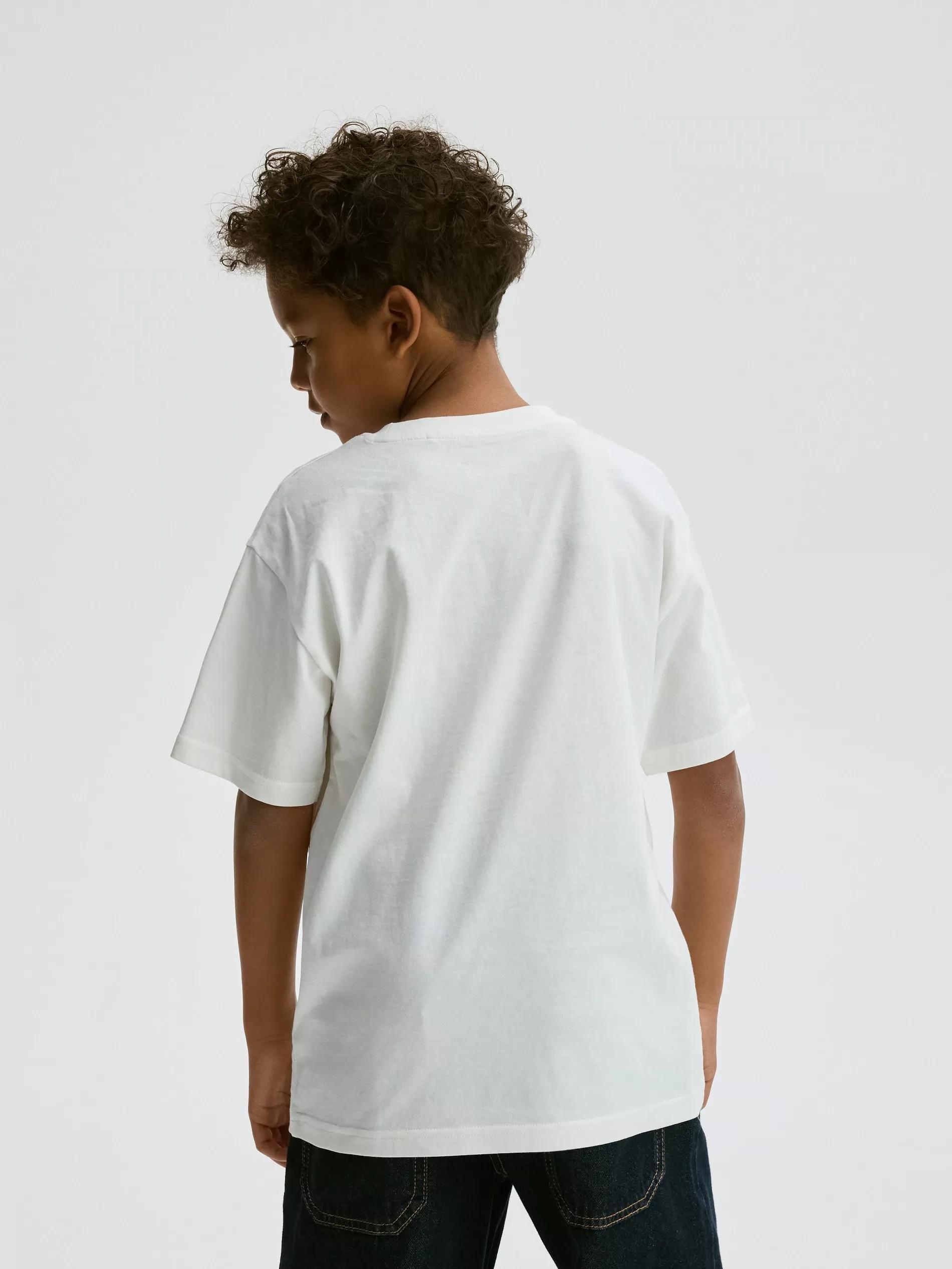 CREAM Cotton T-shirt, Ivory, large image number 5