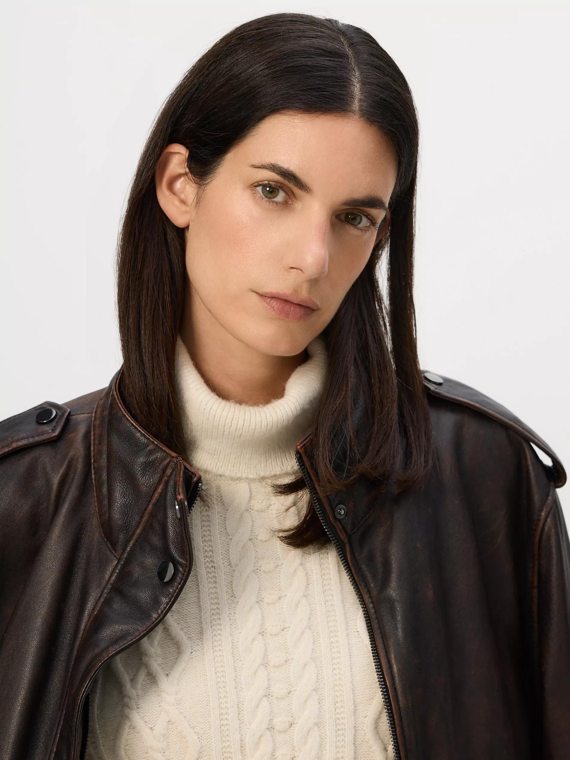 Beige Cable Knit Jumper, Ivory, large image number 1