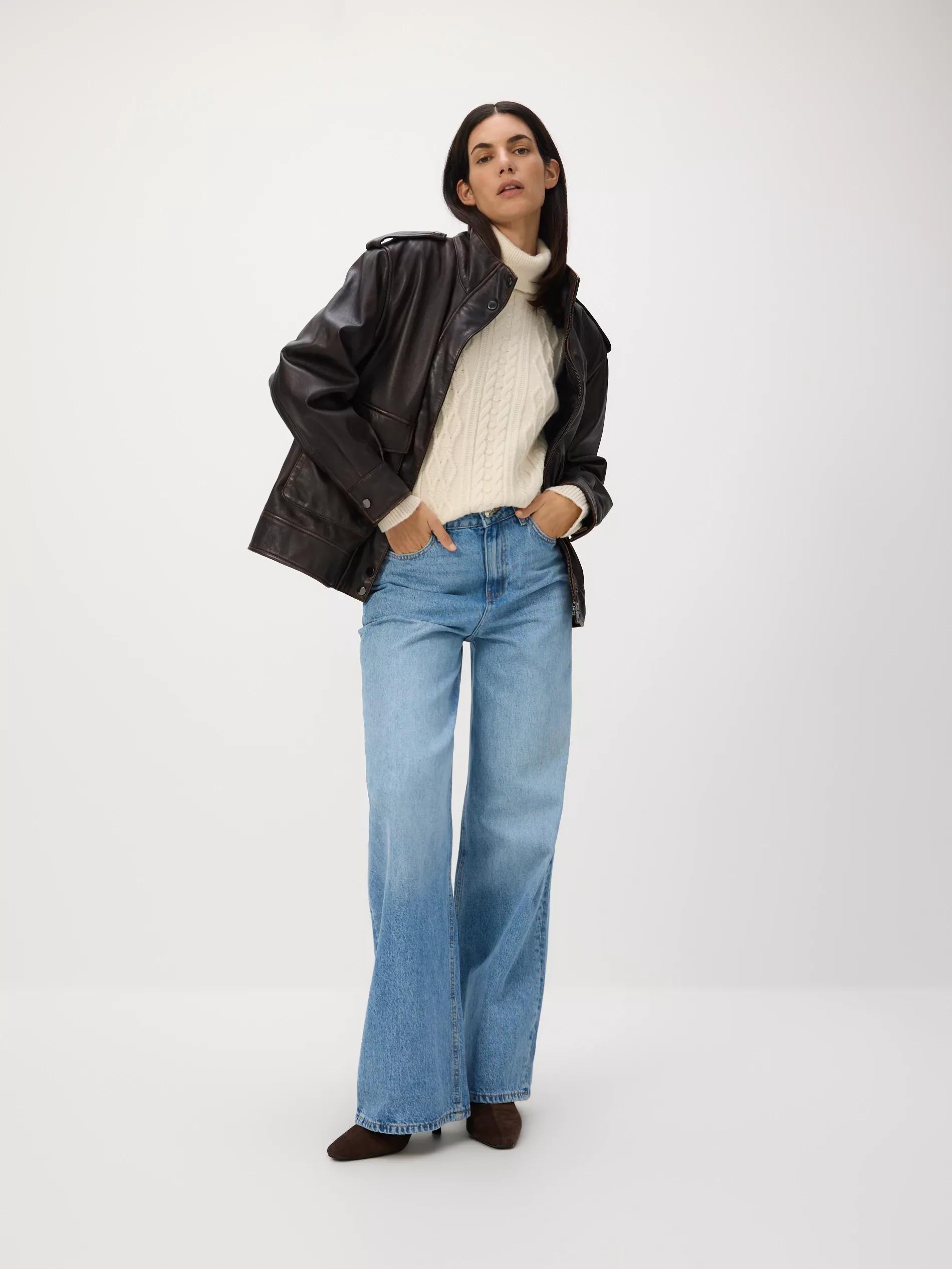 Beige Cable Knit Jumper, Ivory, large image number 2