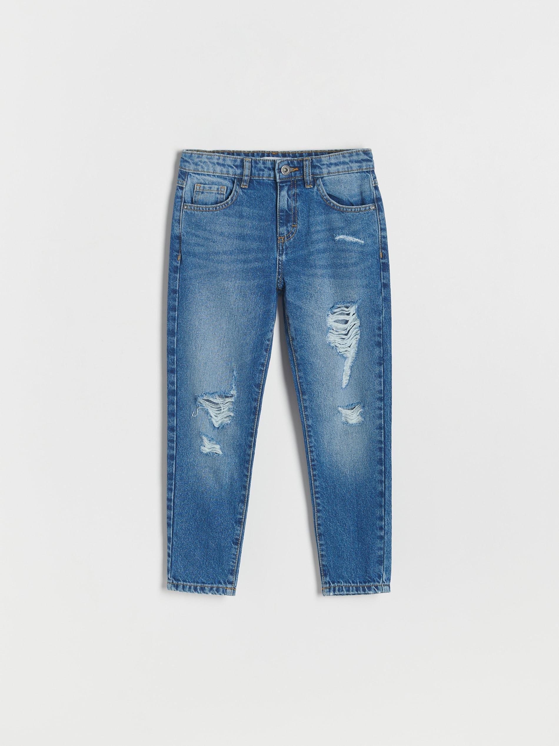 Blue Distressed Boyfriend Jeans, Kids Girls, , large image number 4